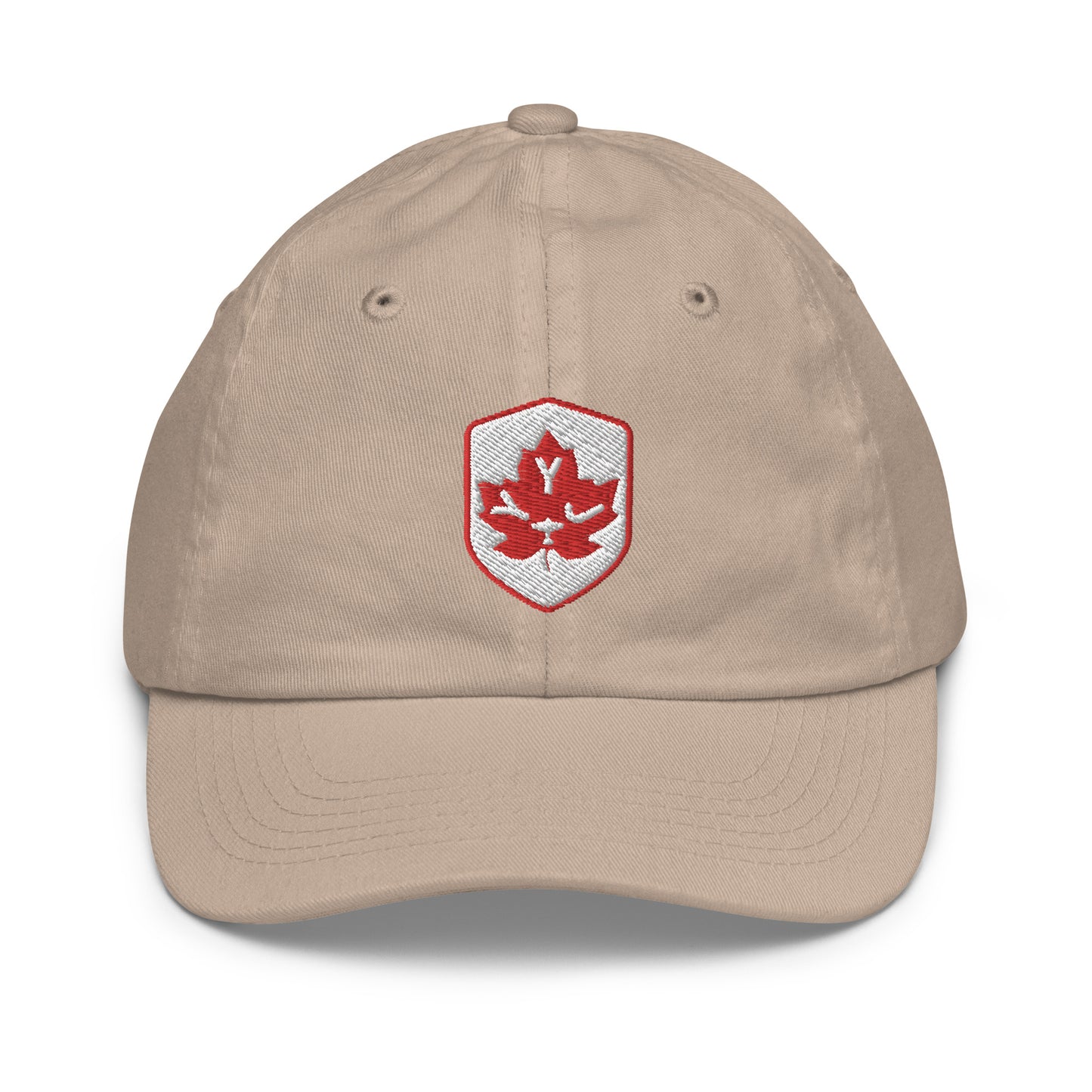 Maple Leaf Kid's Cap - Red/White • YYJ Victoria • YHM Designs - Image 02