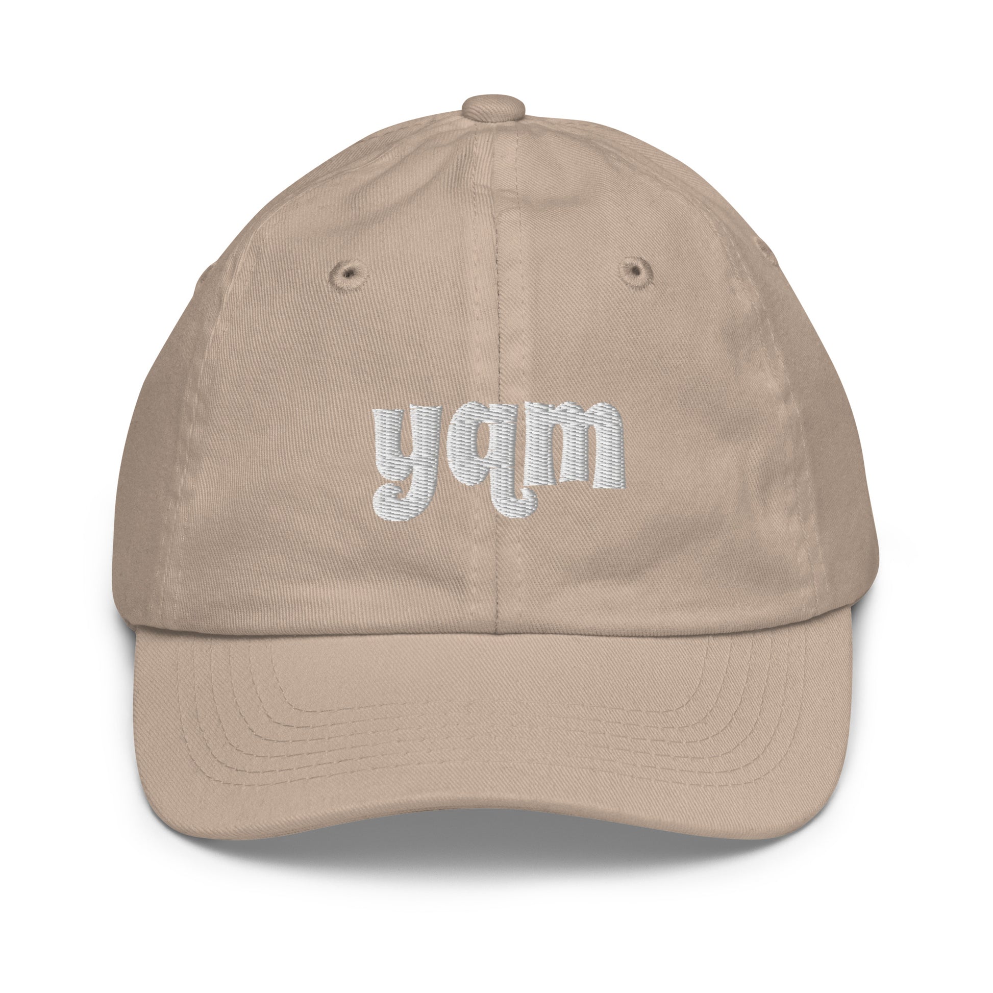Groovy Kid's Baseball Cap - White • YQM Moncton • YHM Designs - Image 21
