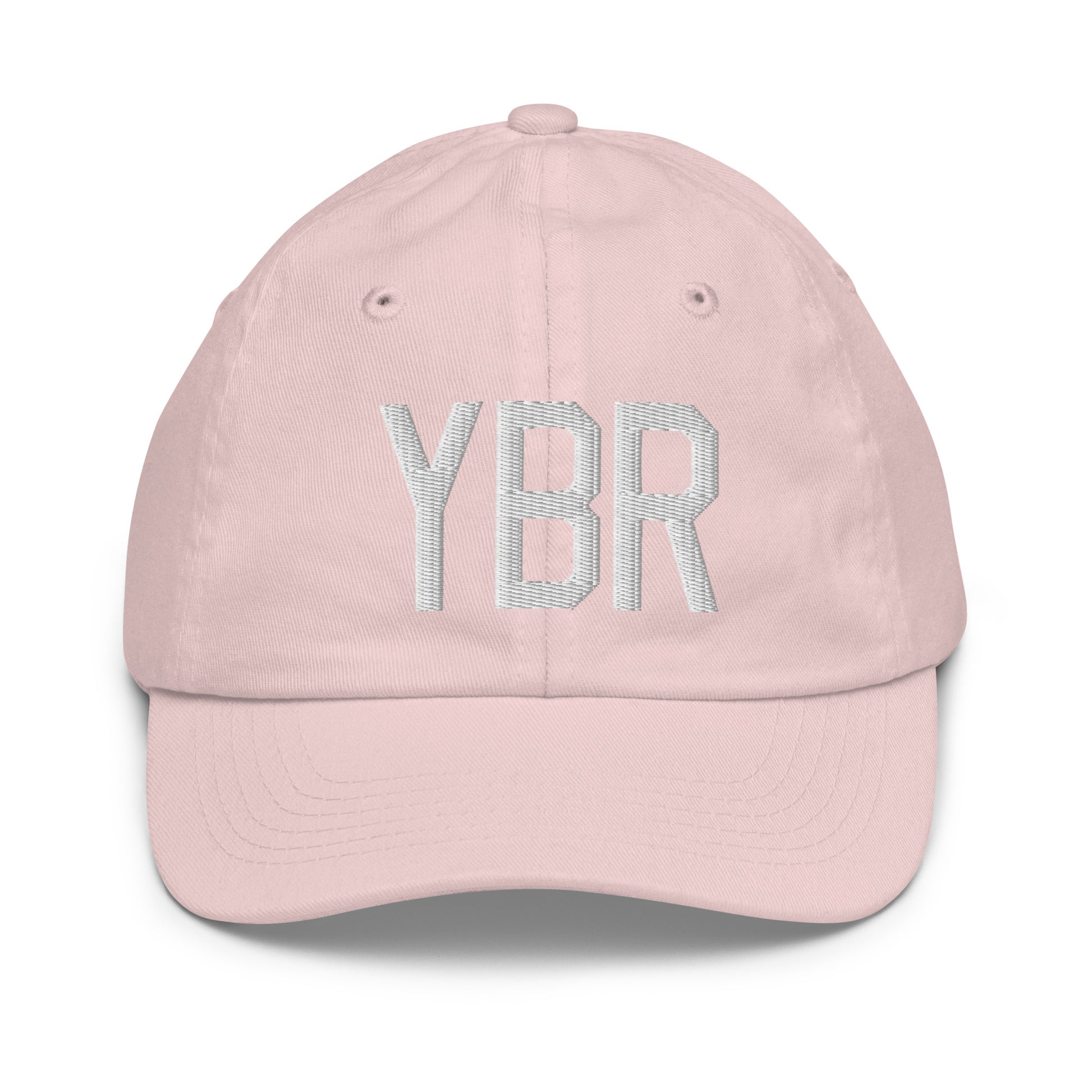 Airport Code Kid's Baseball Cap - White • YBR Brandon • YHM Designs - Image 31