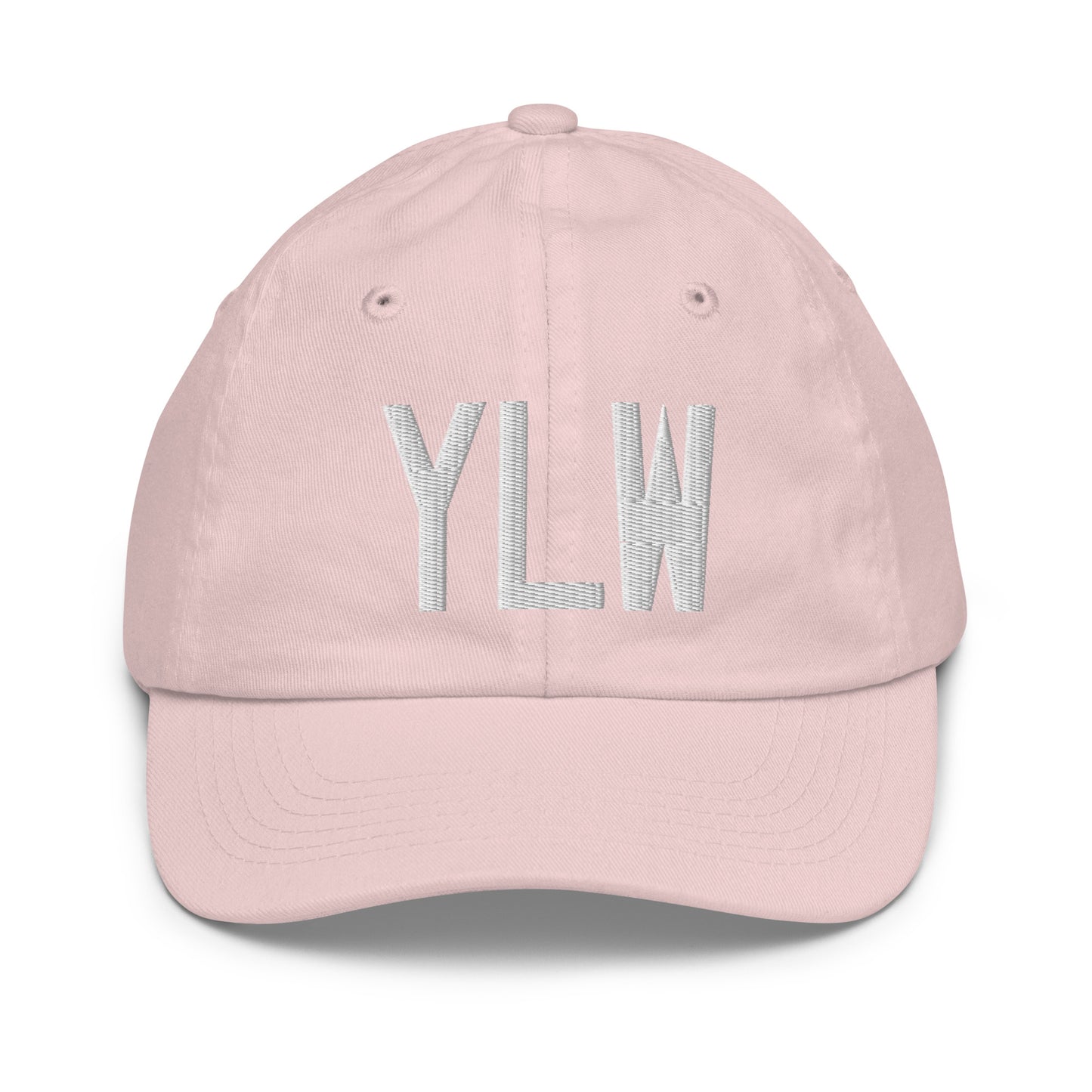 Airport Code Kid's Baseball Cap - White • YLW Kelowna • YHM Designs - Image 31
