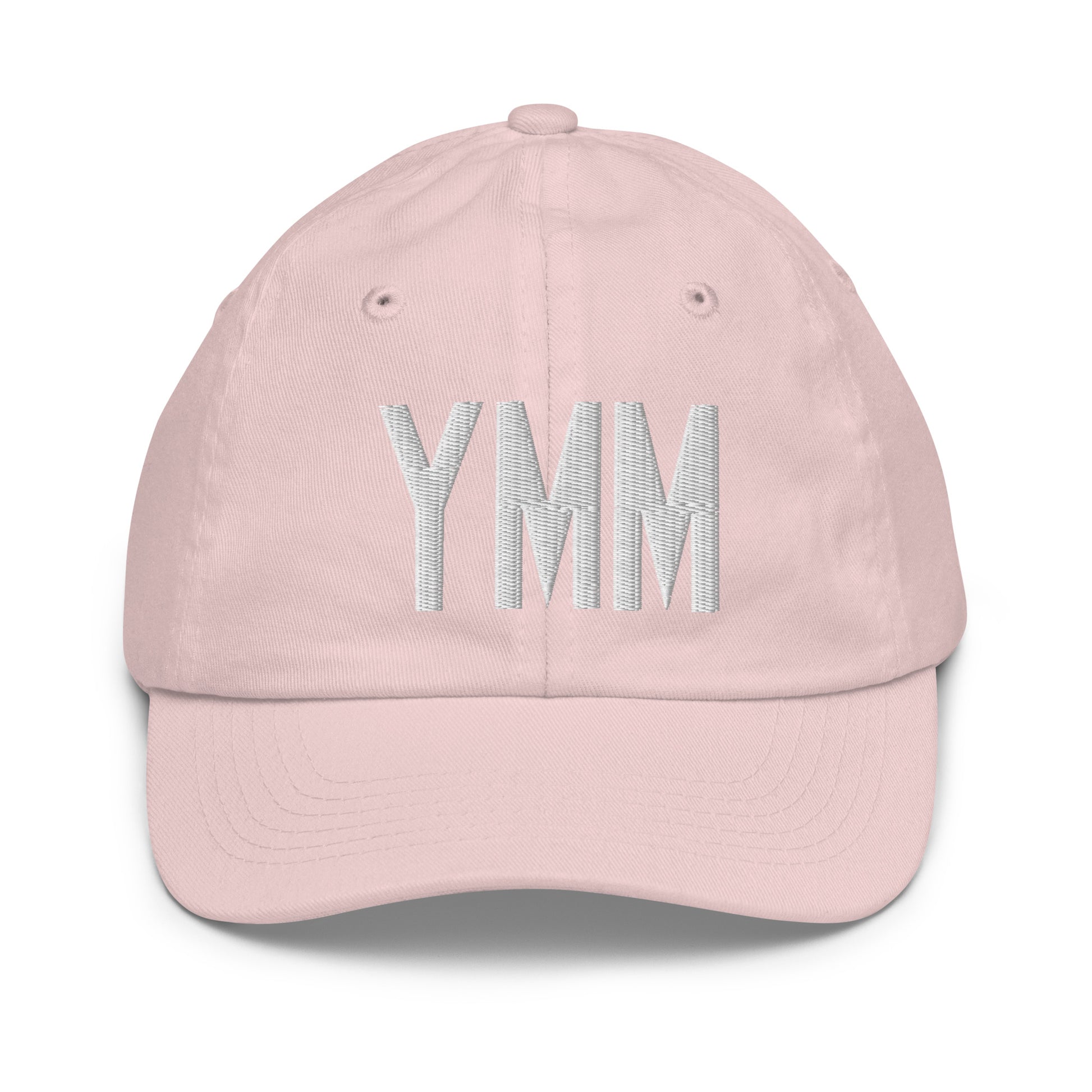 Airport Code Kid's Baseball Cap - White • YMM Fort McMurray • YHM Designs - Image 31