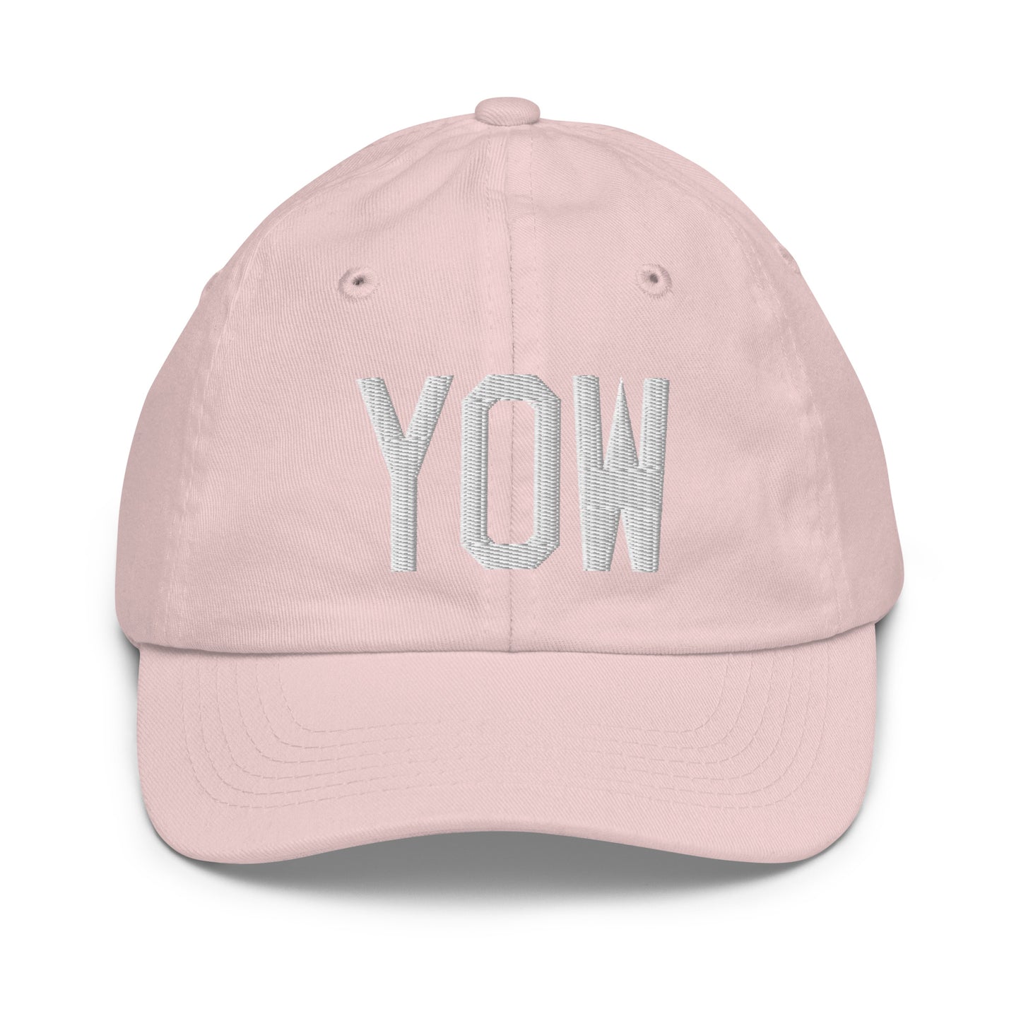 Airport Code Kid's Baseball Cap - White • YOW Ottawa • YHM Designs - Image 31