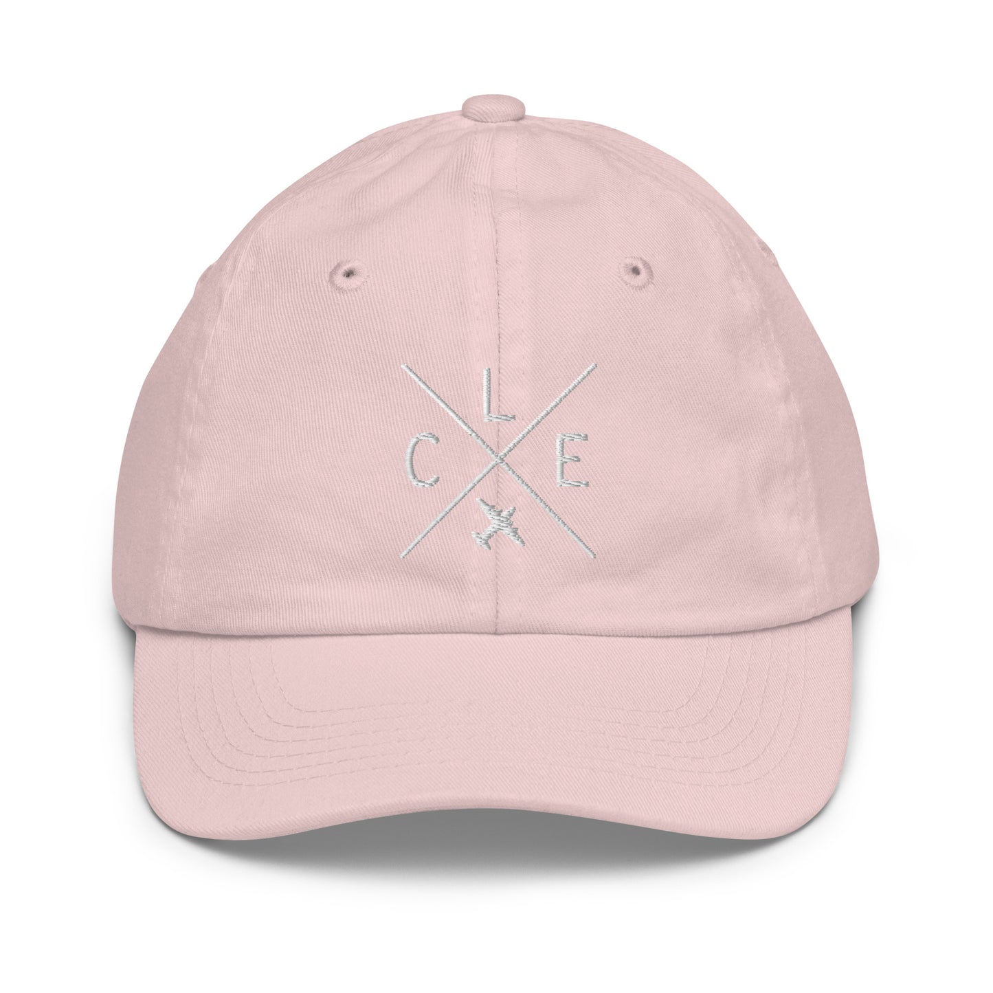 Crossed-X Kid's Baseball Cap - White • CLE Cleveland • YHM Designs - Image 31