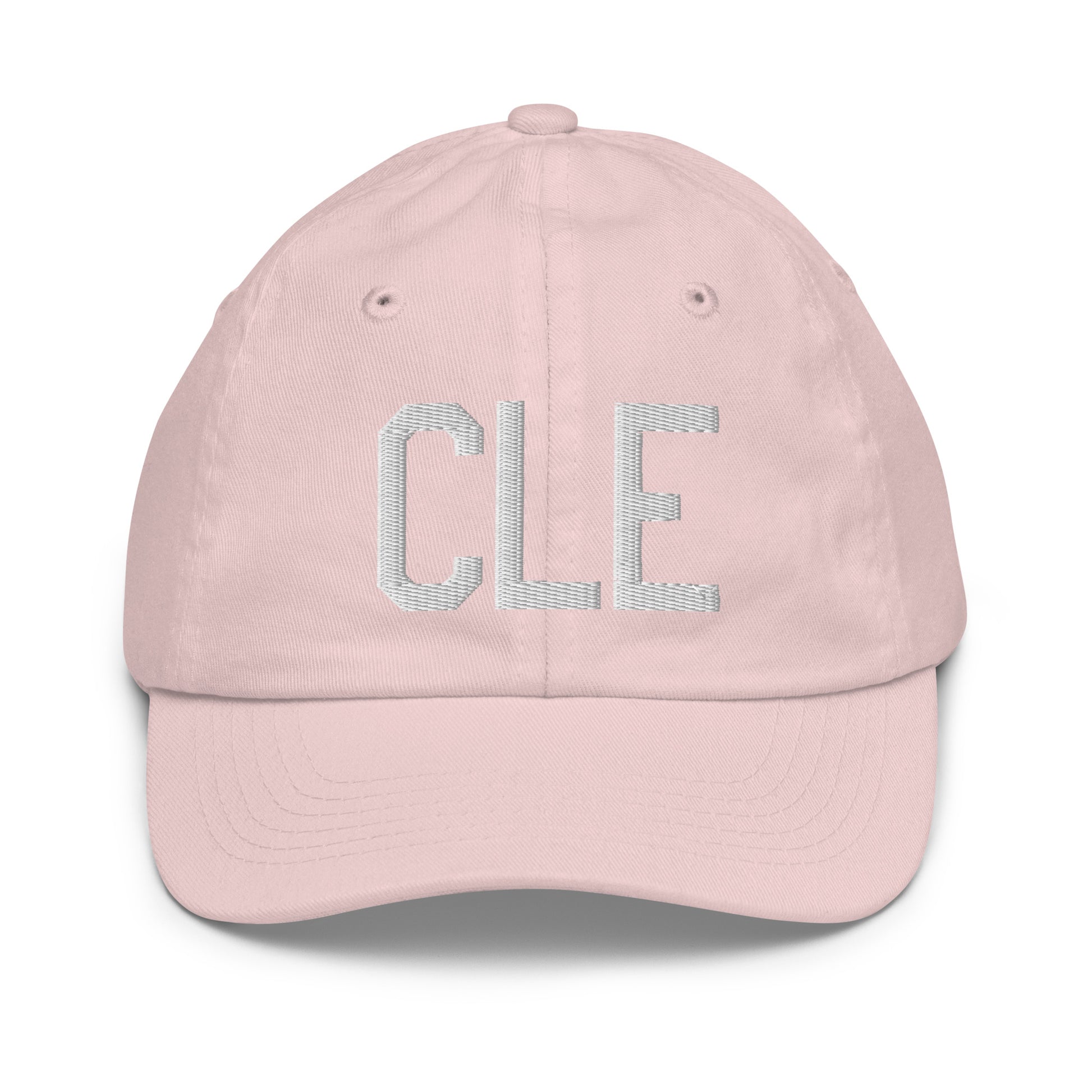 Airport Code Kid's Baseball Cap - White • CLE Cleveland • YHM Designs - Image 31