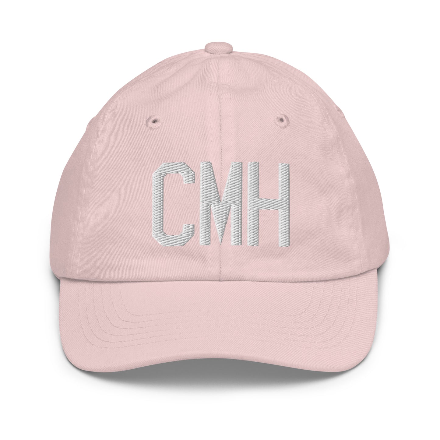 Airport Code Kid's Baseball Cap - White • CMH Columbus • YHM Designs - Image 31