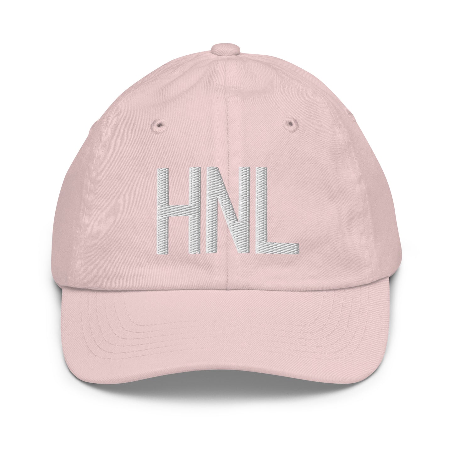 Airport Code Kid's Baseball Cap - White • HNL Honolulu • YHM Designs - Image 31