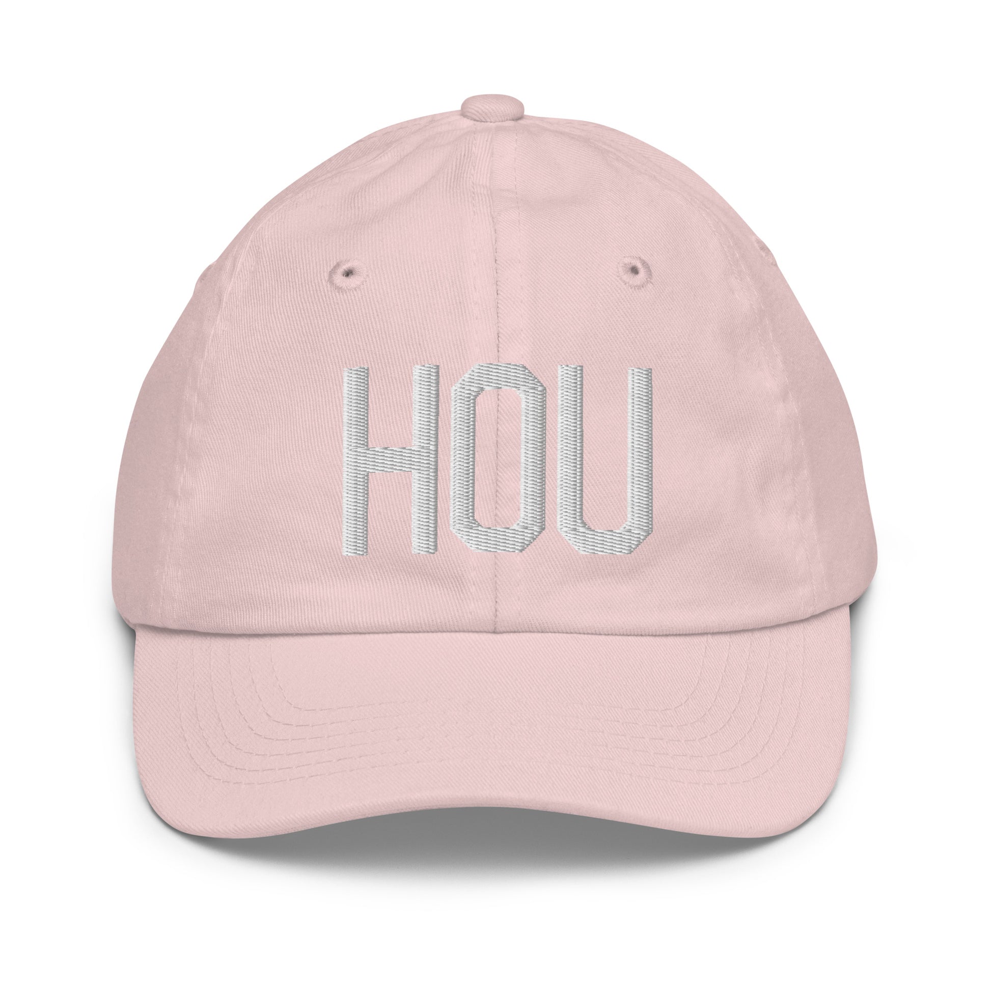 Airport Code Kid's Baseball Cap - White • HOU Houston • YHM Designs - Image 31