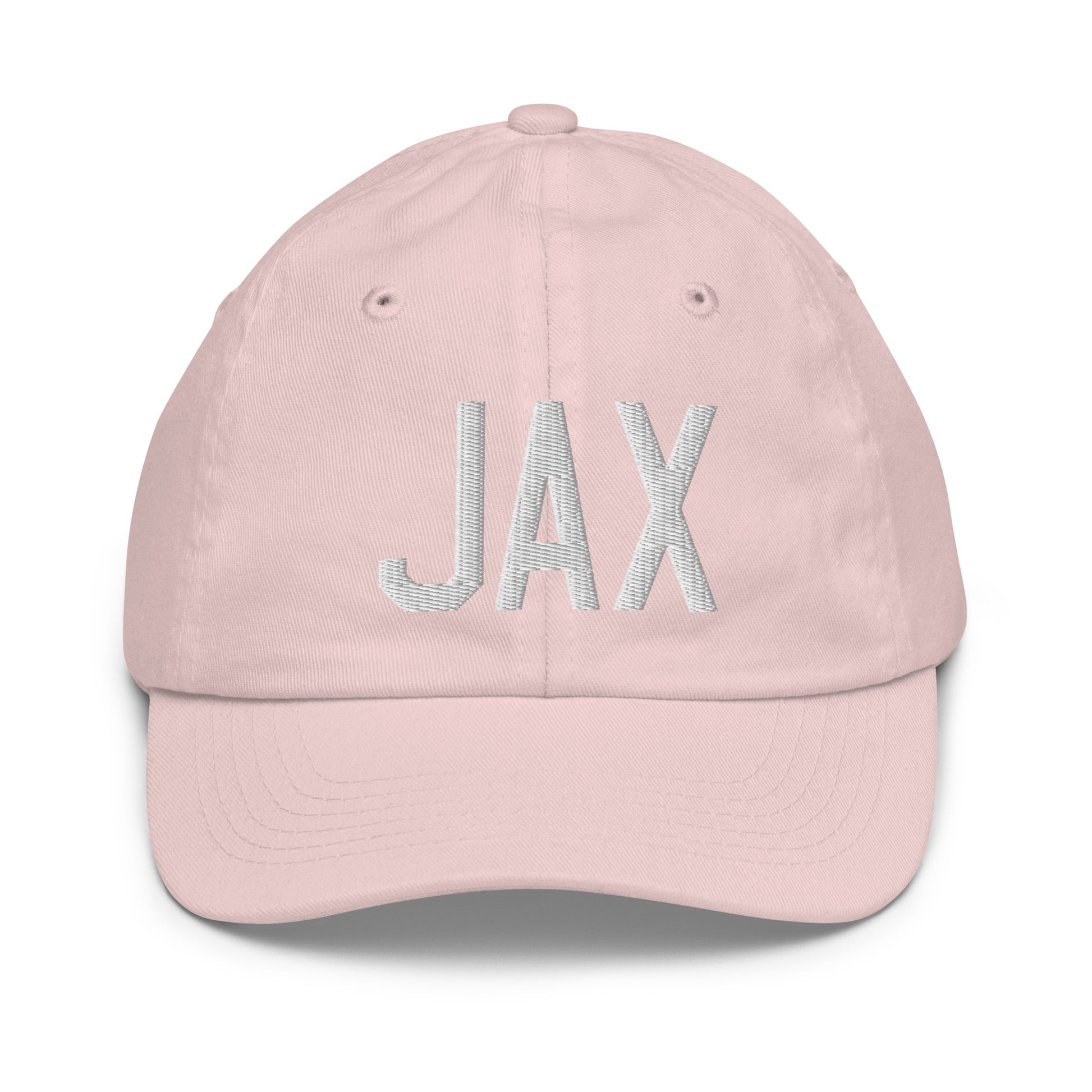 Airport Code Kid's Baseball Cap - White • JAX Jacksonville • YHM Designs - Image 31