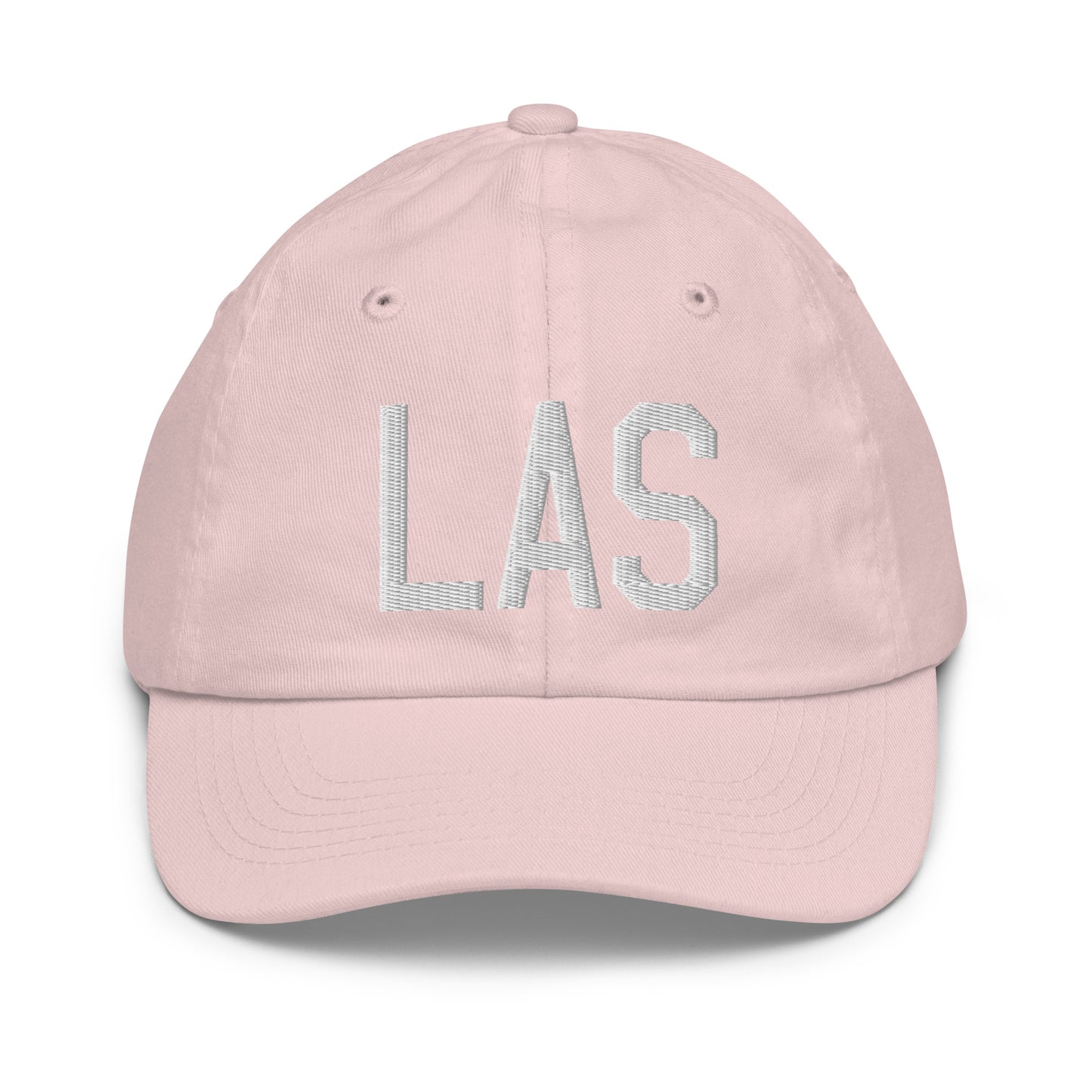 Airport Code Kid's Baseball Cap - White • LAS Las Vegas • YHM Designs - Image 31