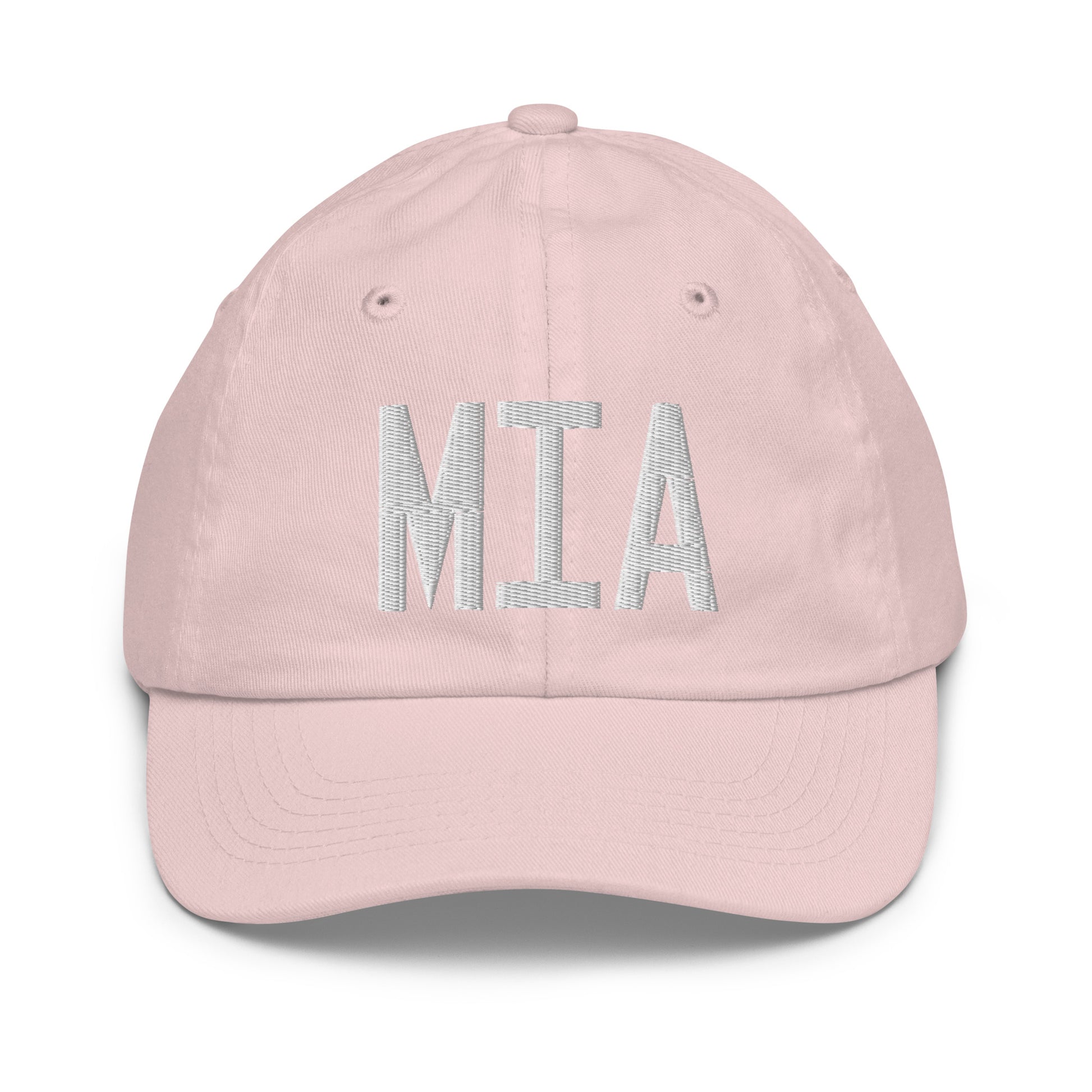 Airport Code Kid's Baseball Cap - White • MIA Miami • YHM Designs - Image 31