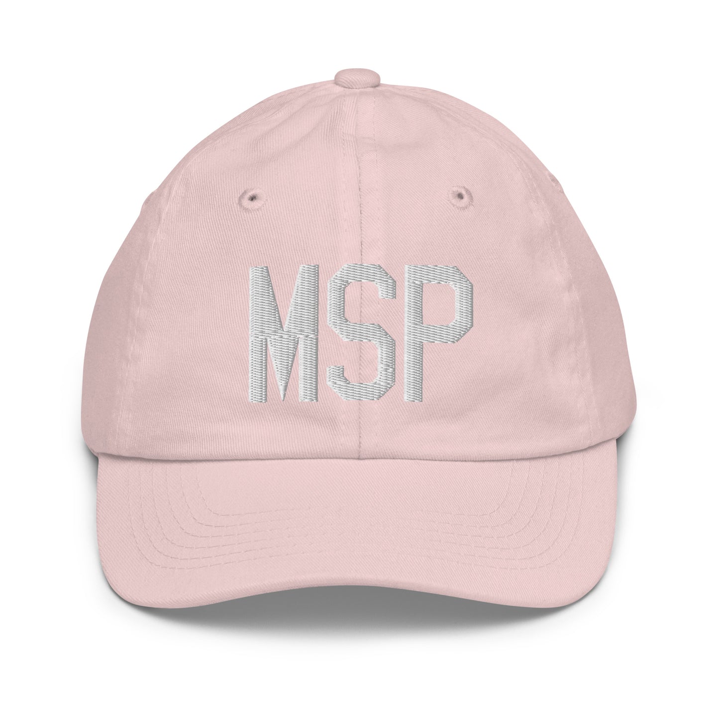 Airport Code Kid's Baseball Cap - White • MSP Minneapolis • YHM Designs - Image 31