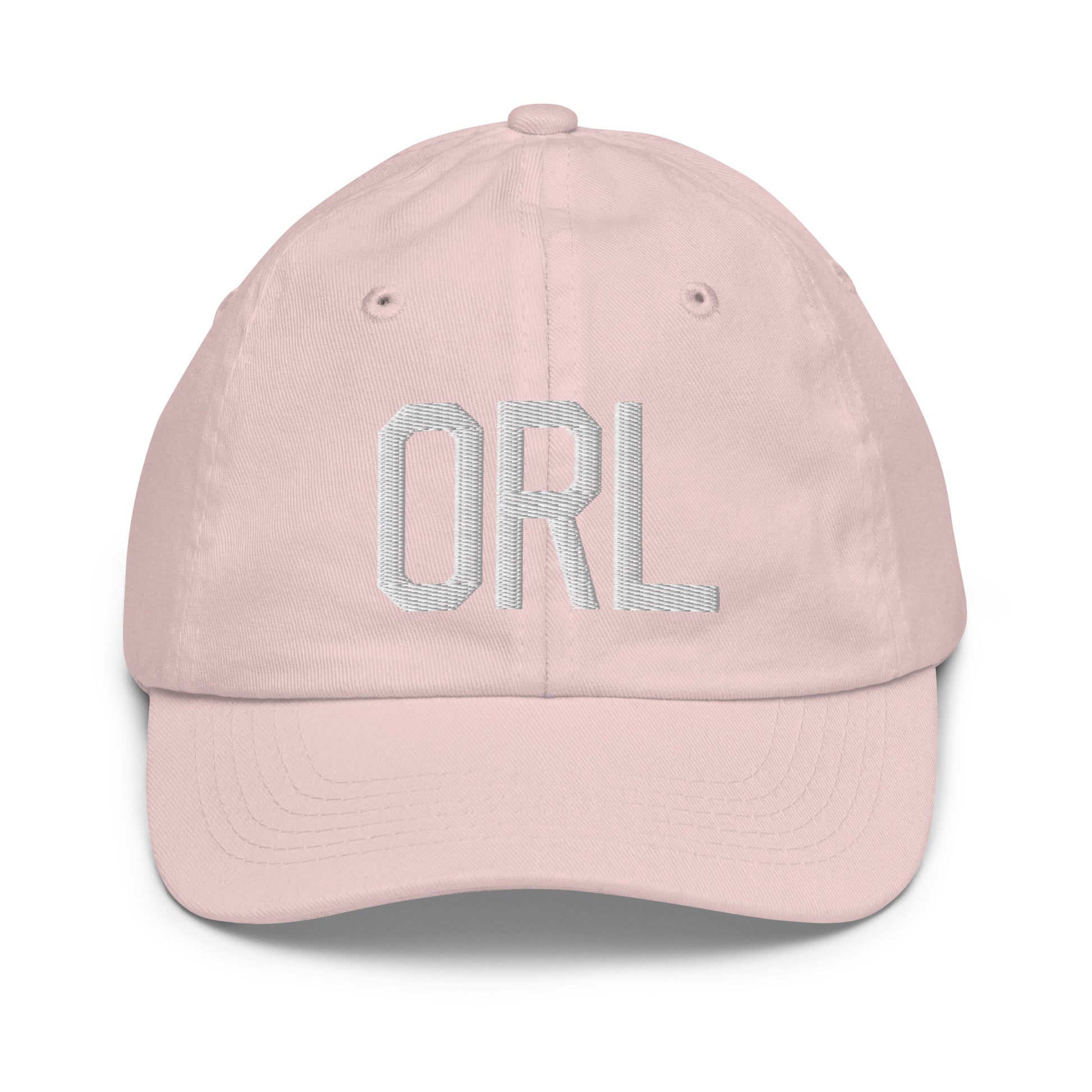 Airport Code Kid's Baseball Cap - White • ORL Orlando • YHM Designs - Image 31