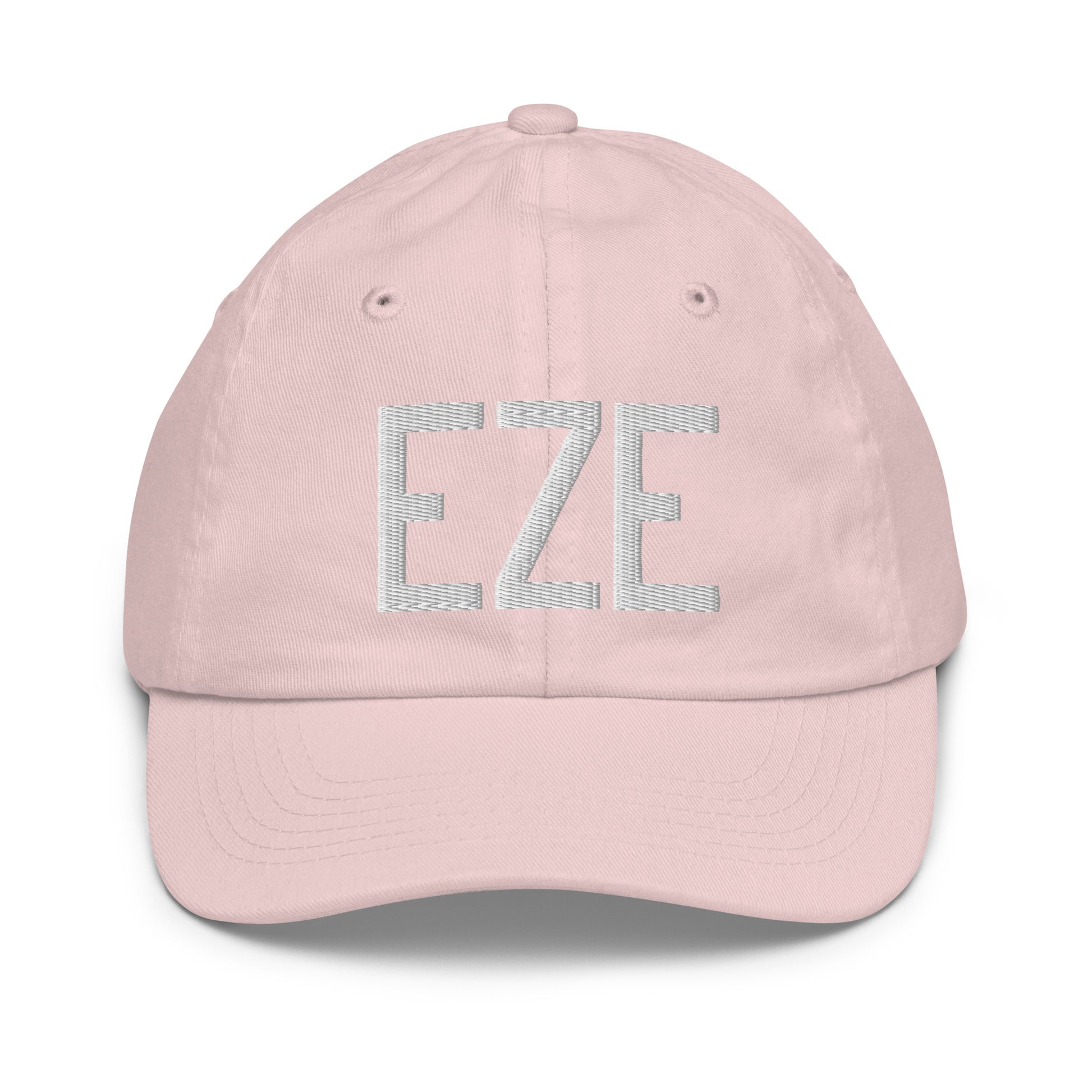 Airport Code Kid's Baseball Cap - White • EZE Buenos Aires • YHM Designs - Image 31