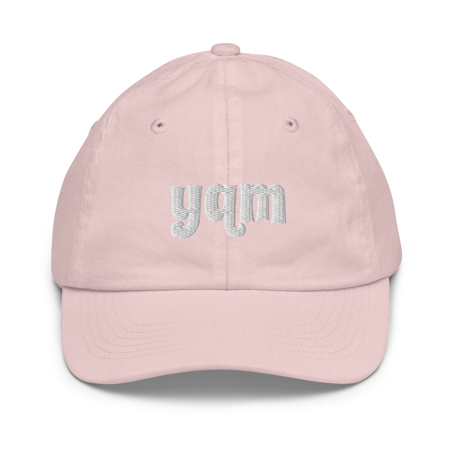 Groovy Kid's Baseball Cap - White • YQM Moncton • YHM Designs - Image 23