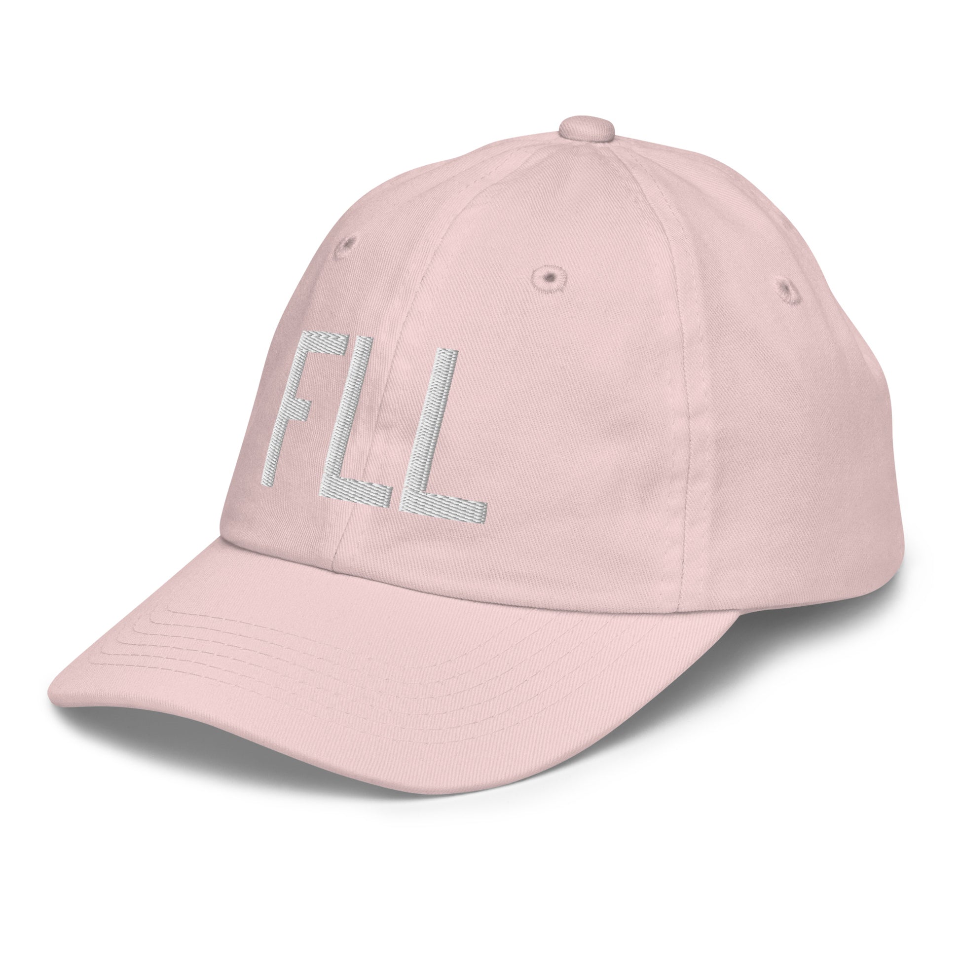 Airport Code Kid's Baseball Cap - White • FLL Fort Lauderdale • YHM Designs - Image 33