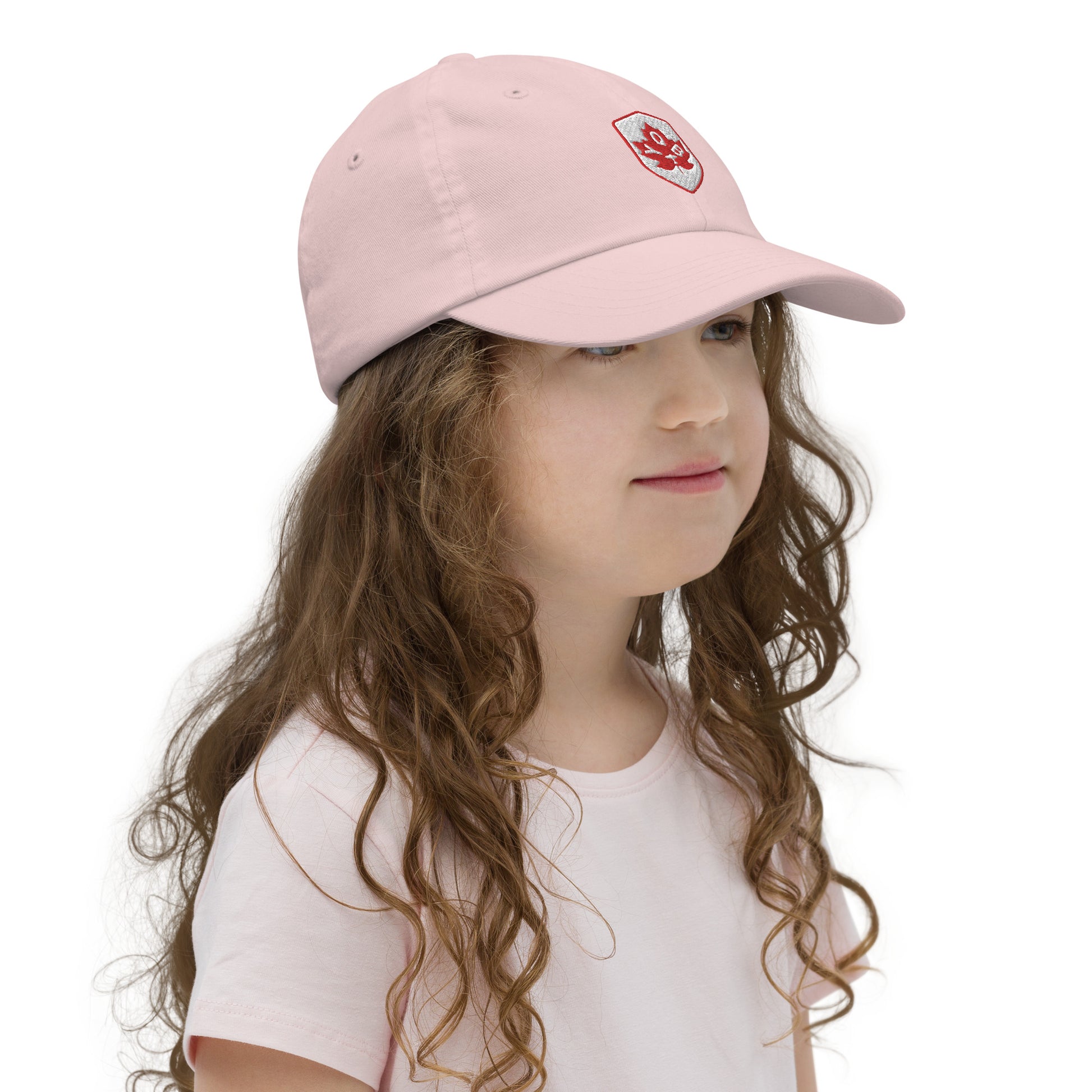 Maple Leaf Kid's Cap - Red/White • YQB Quebec City • YHM Designs - Image 07