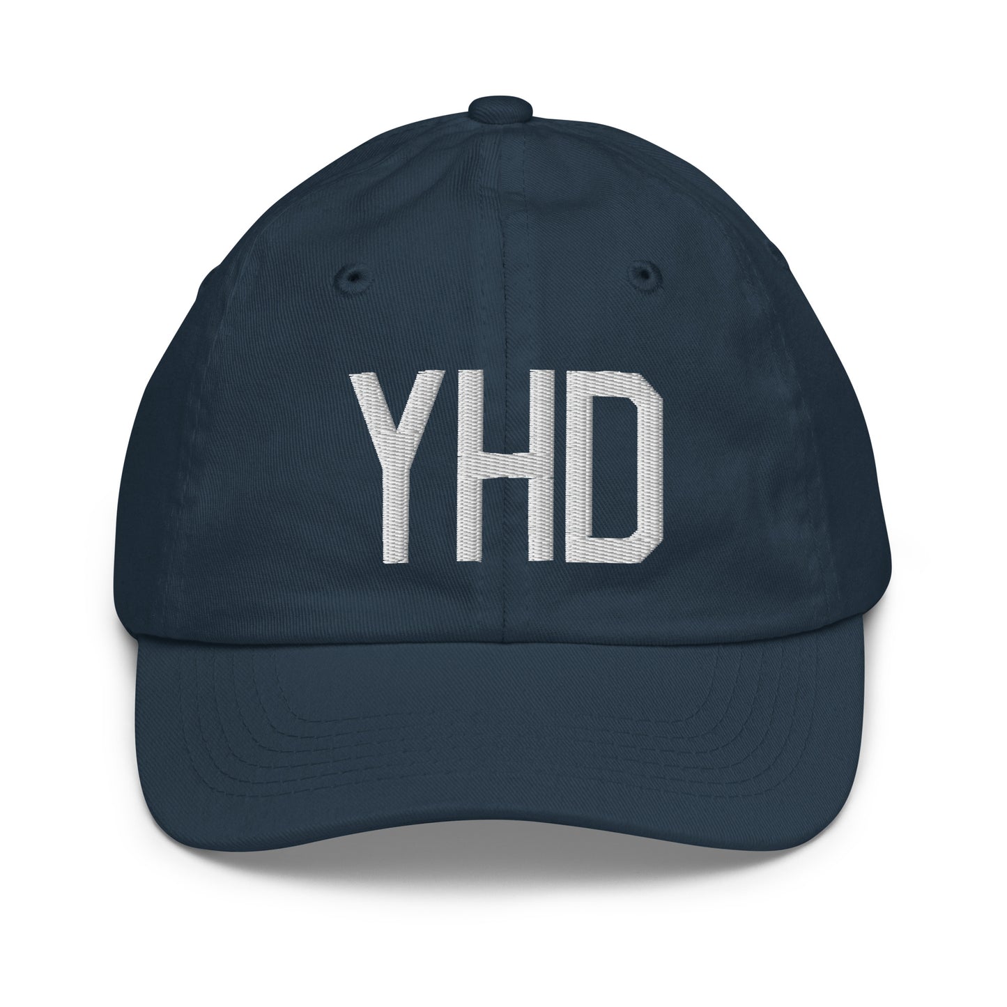 Airport Code Kid's Baseball Cap - White • YHD Dryden • YHM Designs - Image 14
