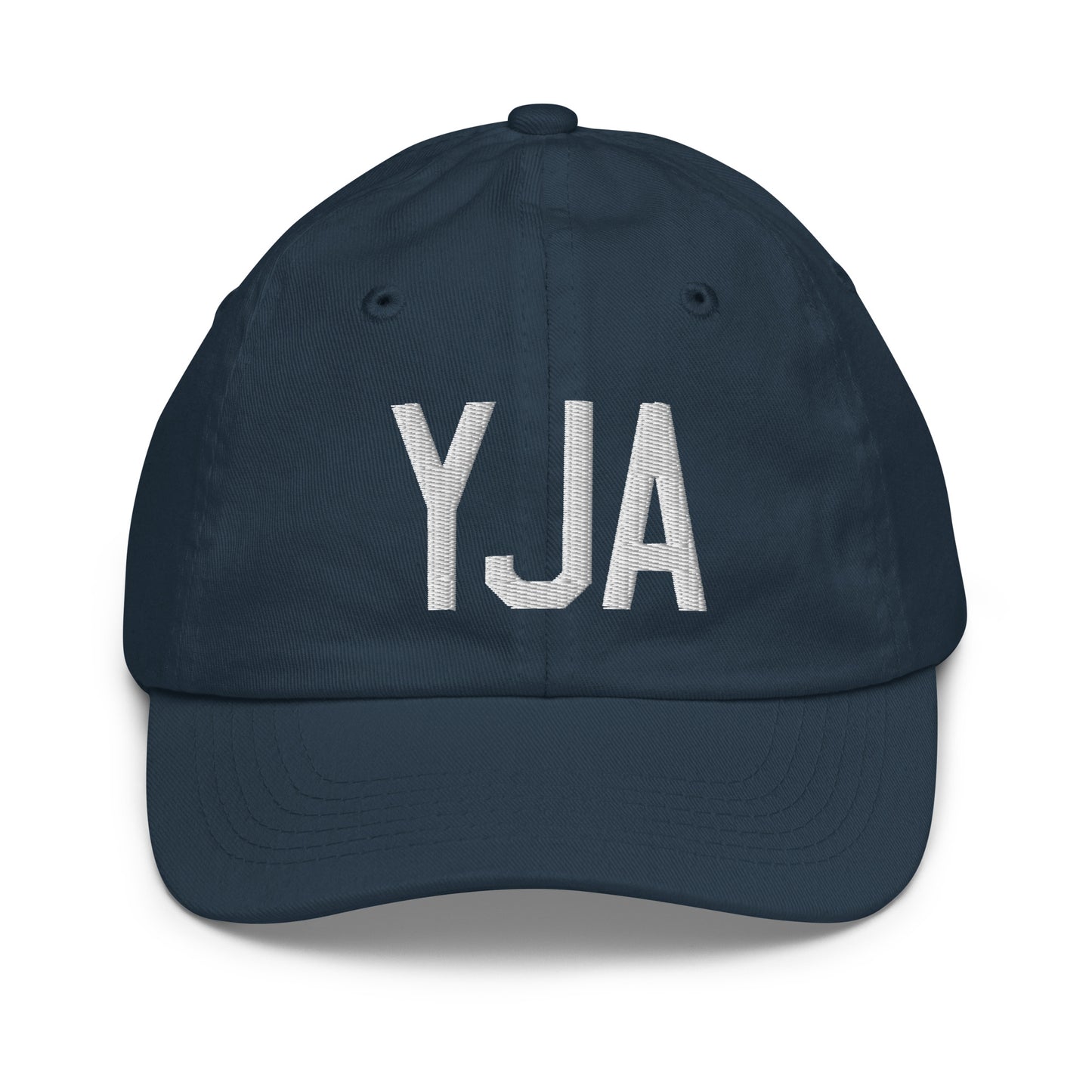 Airport Code Kid's Baseball Cap - White • YJA Jasper • YHM Designs - Image 14