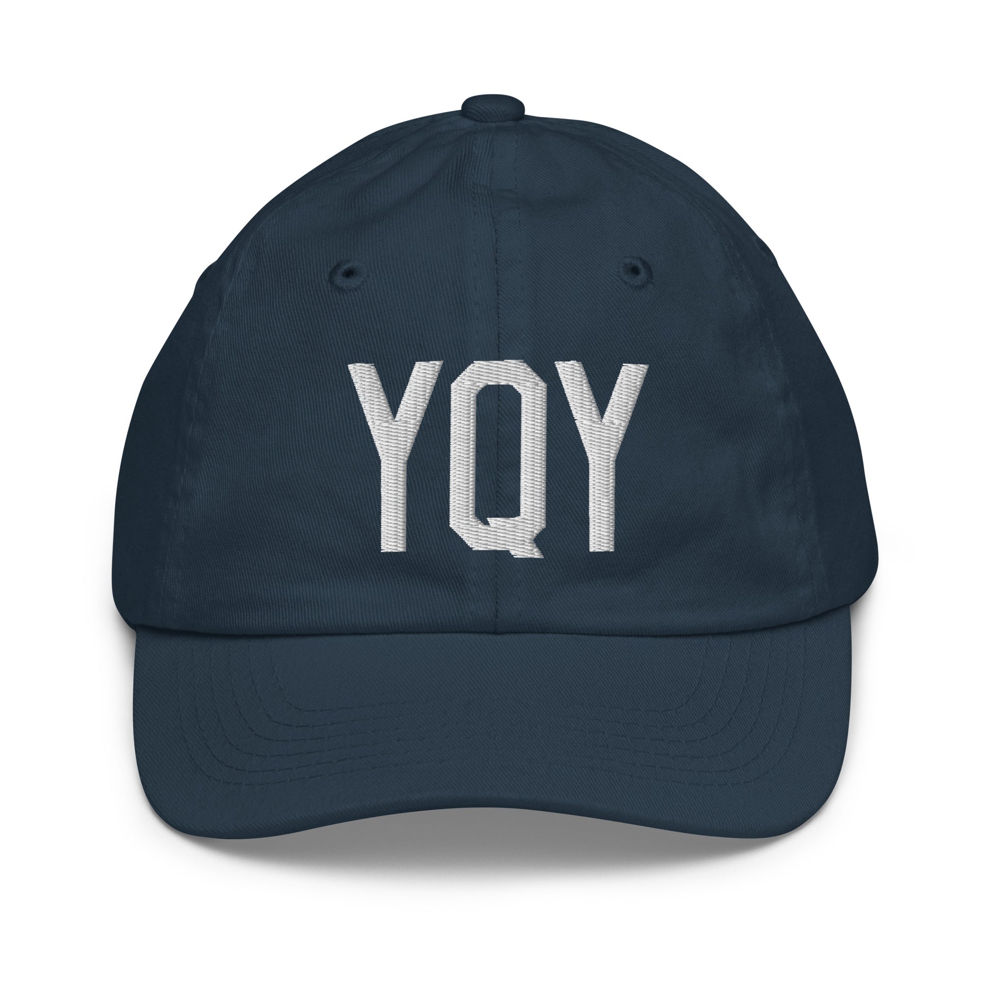 Airport Code Kid's Baseball Cap - White • YQY Sydney • YHM Designs - Image 14