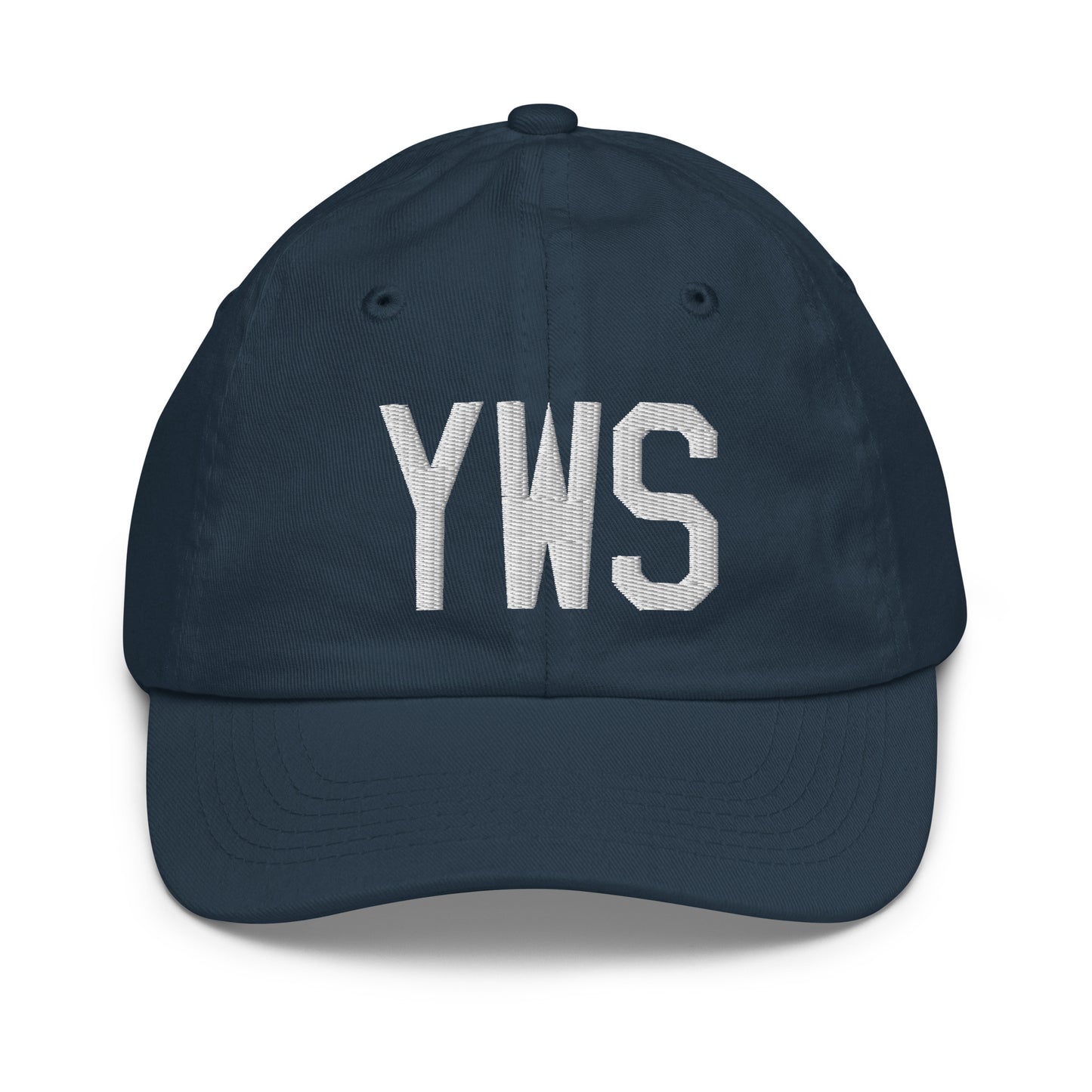 Airport Code Kid's Baseball Cap - White • YWS Whistler • YHM Designs - Image 14