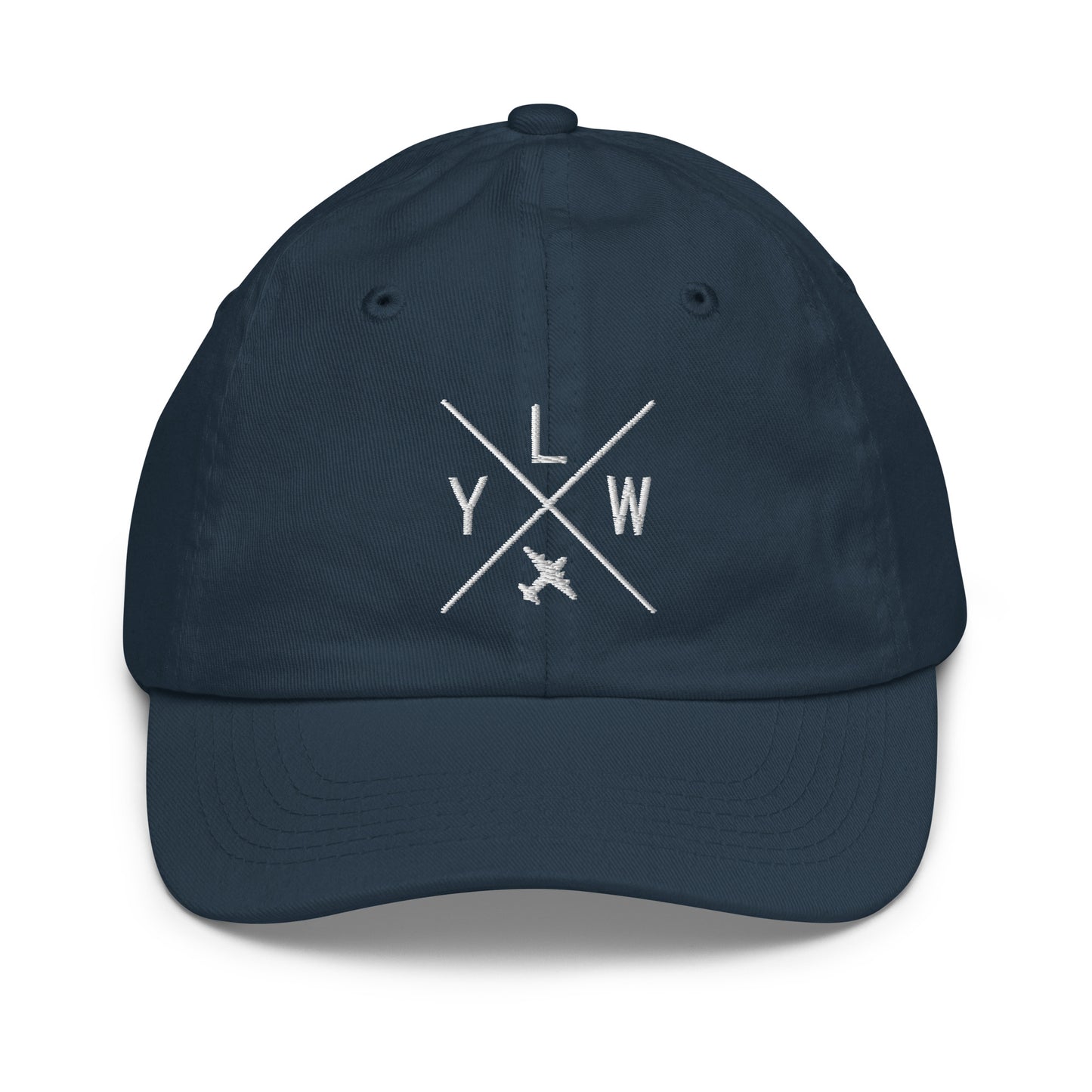 Crossed-X Kid's Baseball Cap - White • YLW Kelowna • YHM Designs - Image 14