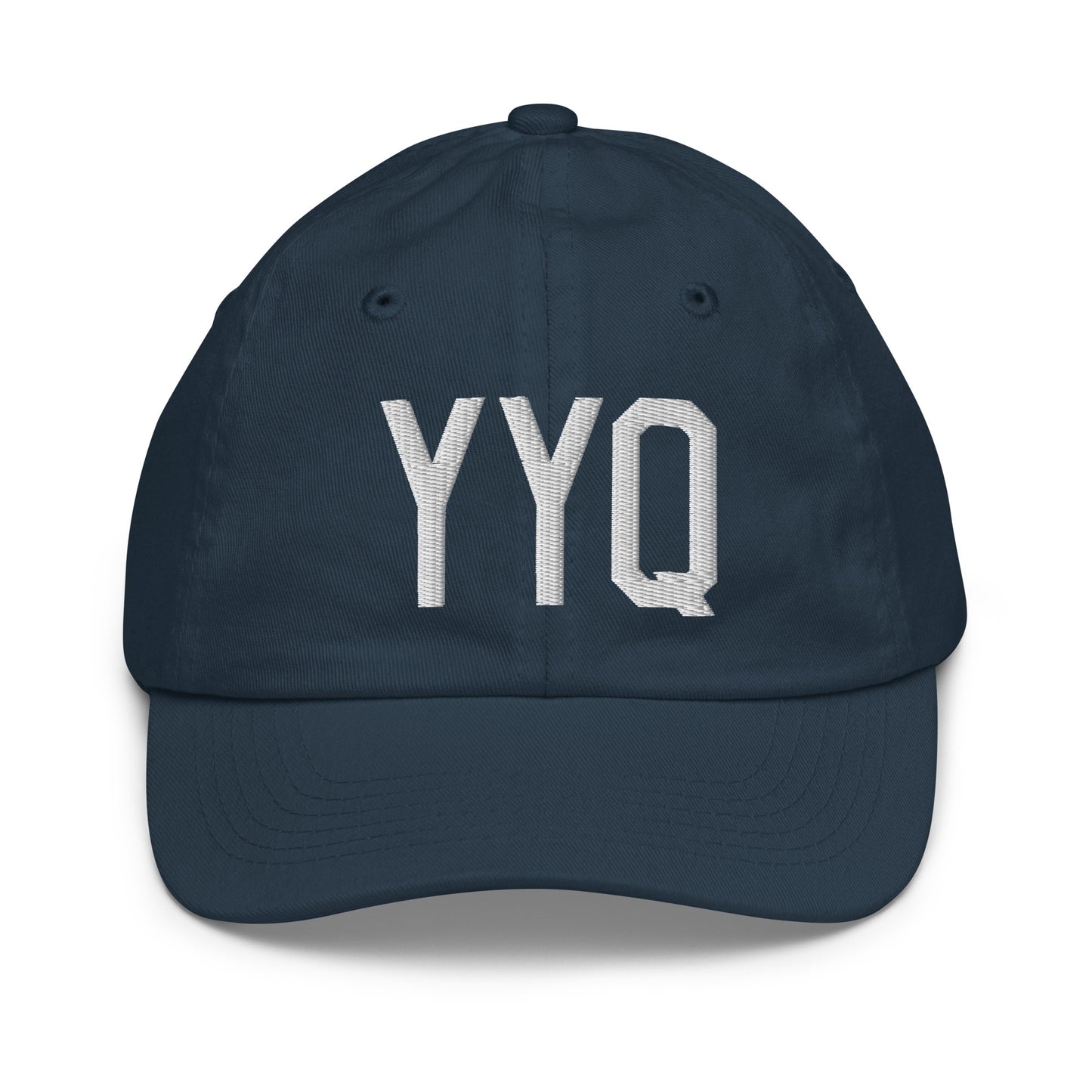 Airport Code Kid's Baseball Cap - White • YYQ Churchill • YHM Designs - Image 14