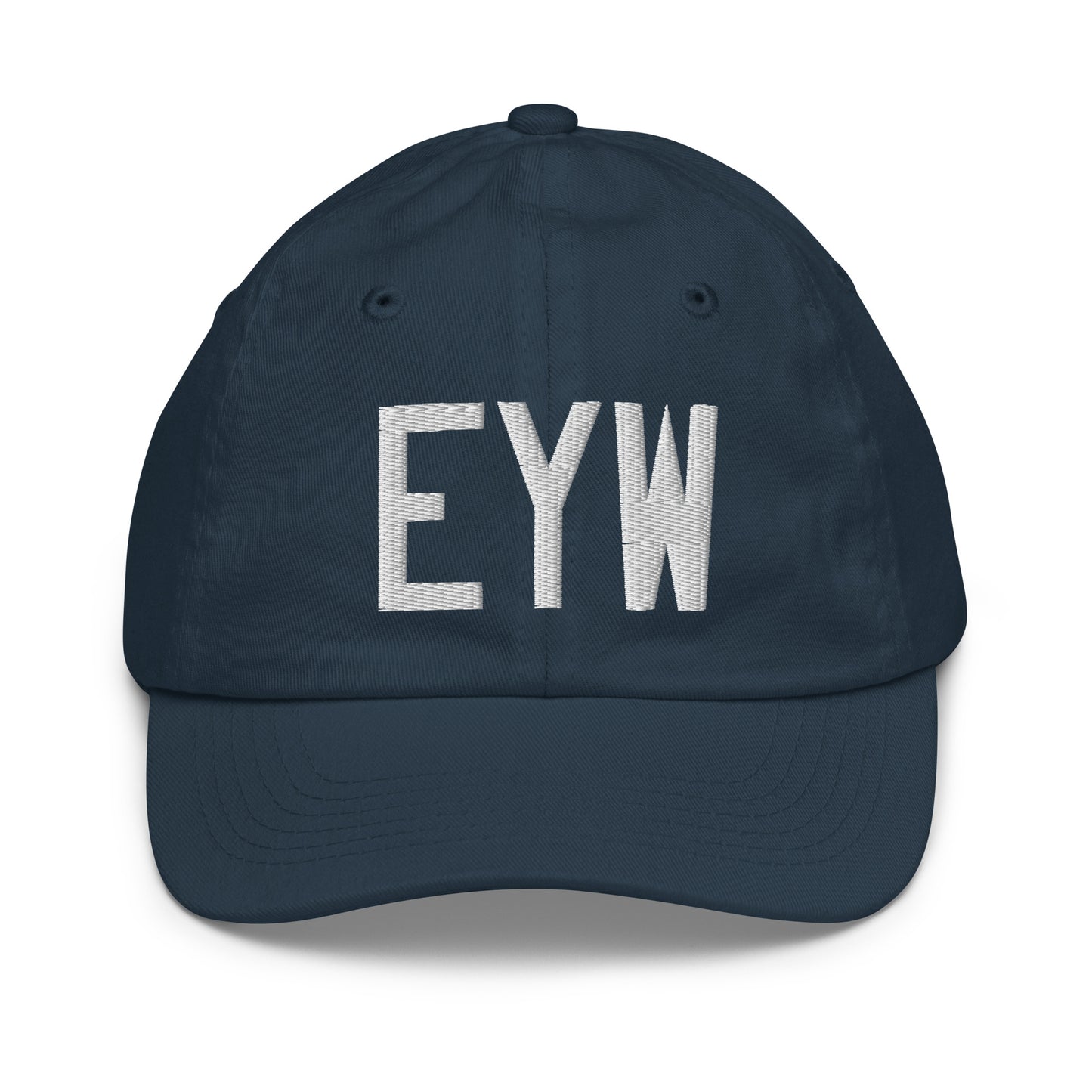 Airport Code Kid's Baseball Cap - White • EYW Key West • YHM Designs - Image 14