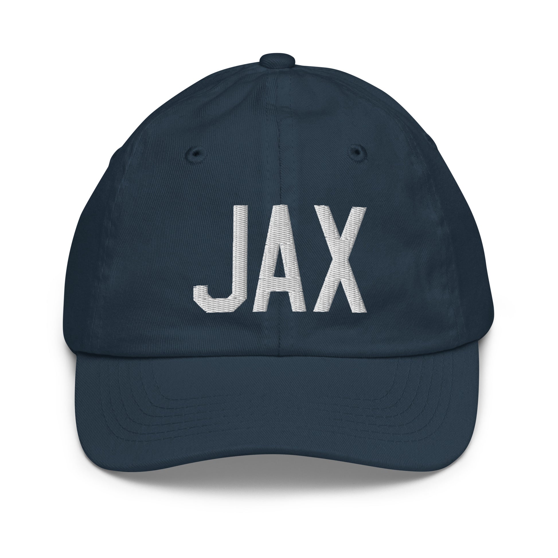 Airport Code Kid's Baseball Cap - White • JAX Jacksonville • YHM Designs - Image 14