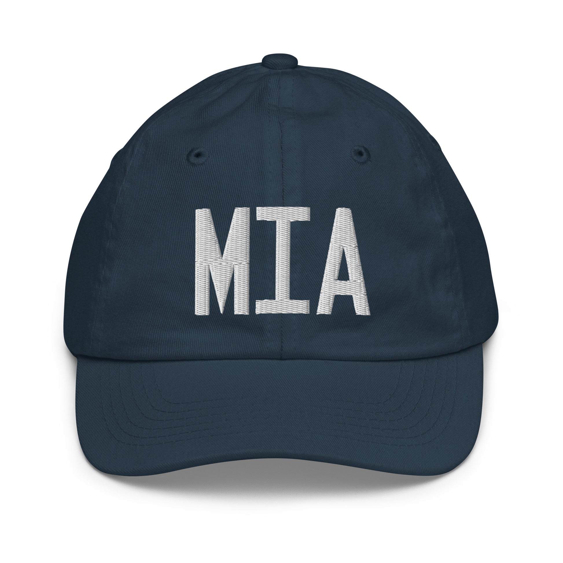 Airport Code Kid's Baseball Cap - White • MIA Miami • YHM Designs - Image 14