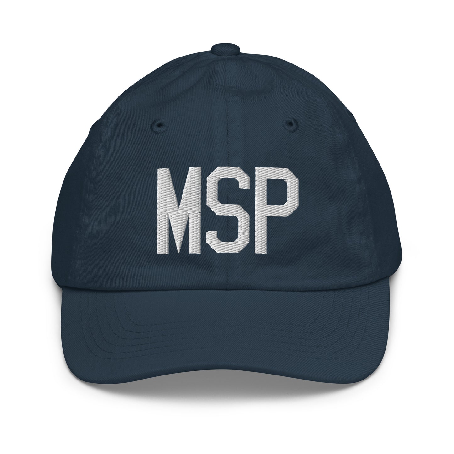 Airport Code Kid's Baseball Cap - White • MSP Minneapolis • YHM Designs - Image 14