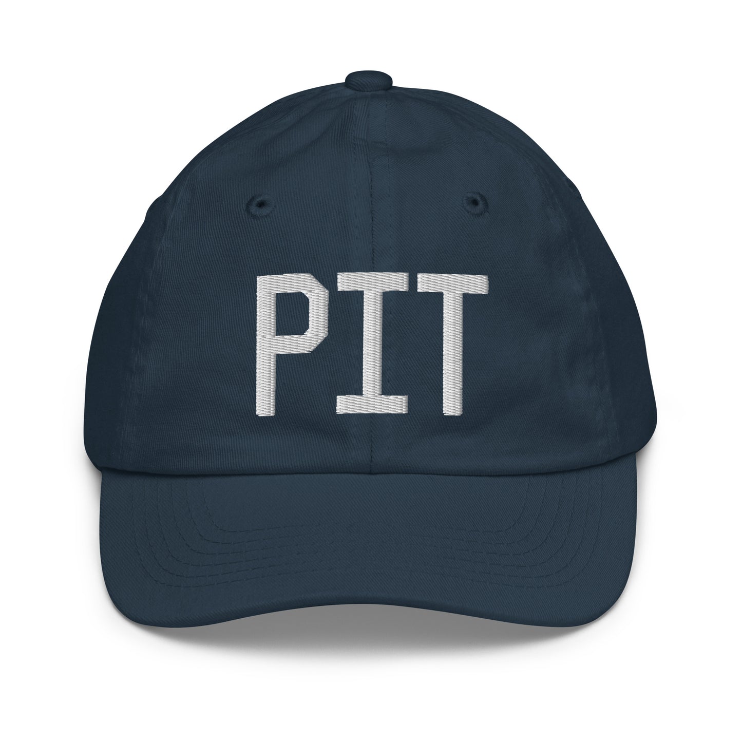 Airport Code Kid's Baseball Cap - White • PIT Pittsburgh • YHM Designs - Image 14