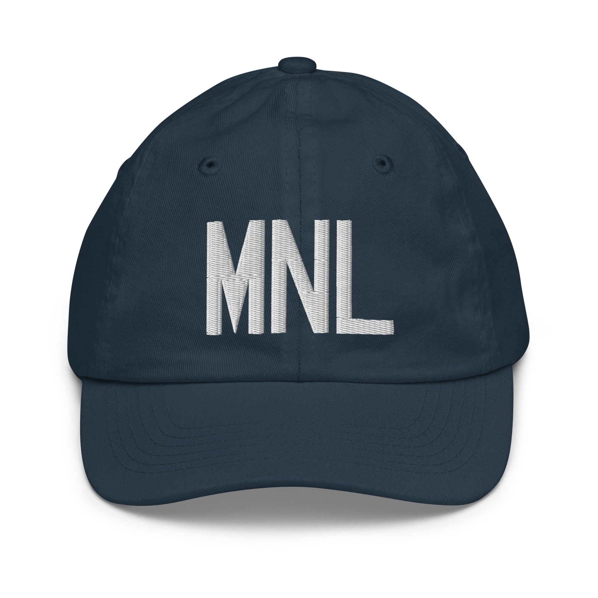 MNL Manila Kid's Baseball Cap • Air Force Lettering in White • YHM Designs - Image 14