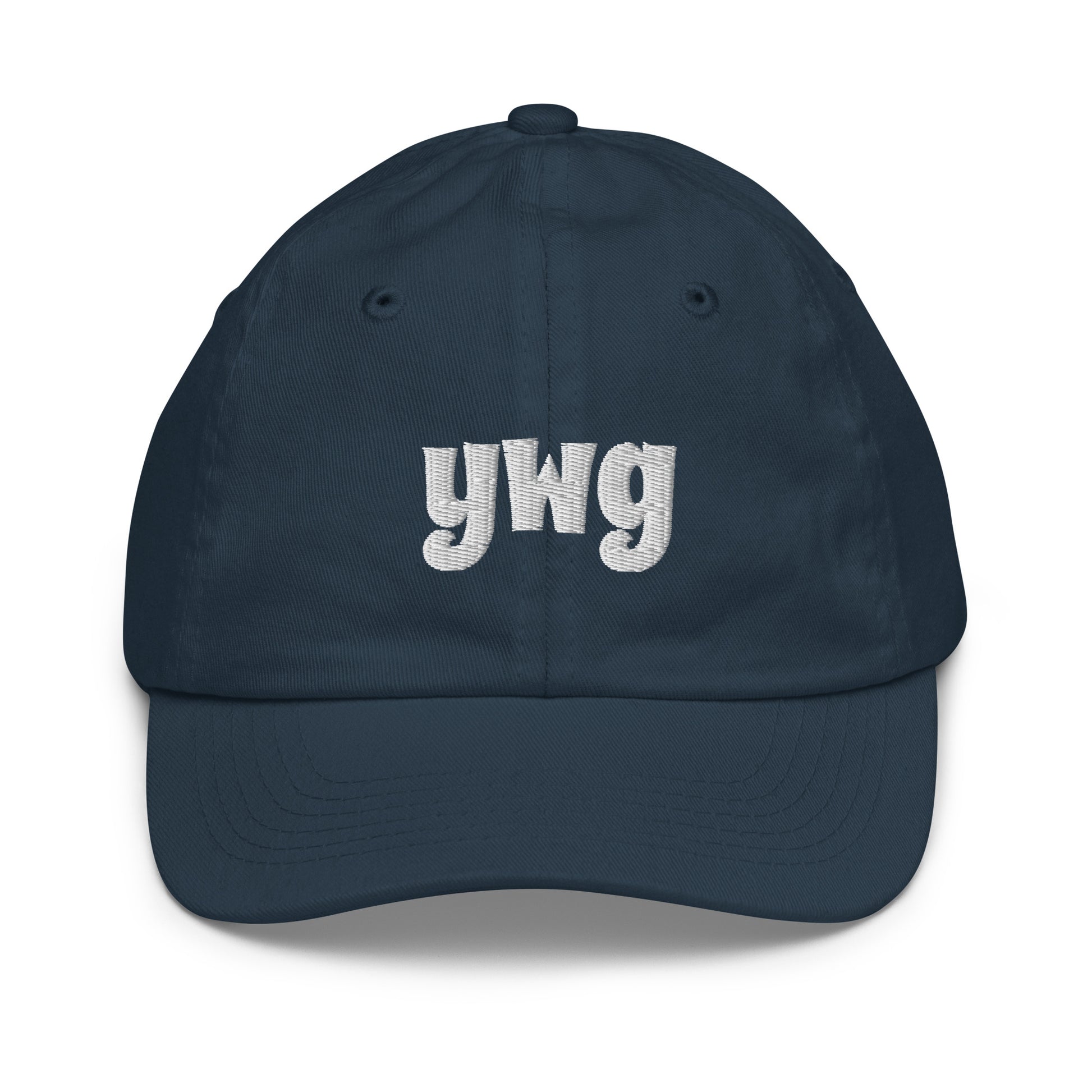 Groovy Kid's Baseball Cap - White • YWG Winnipeg • YHM Designs - Image 12
