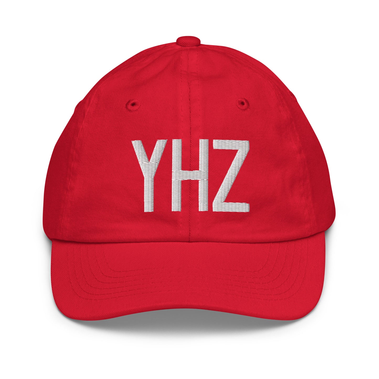 Airport Code Kid's Baseball Cap - White • YHZ Halifax • YHM Designs - Image 17