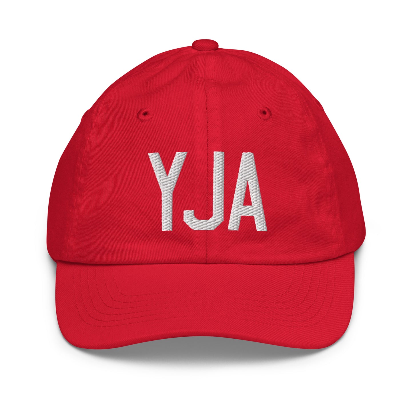 Airport Code Kid's Baseball Cap - White • YJA Jasper • YHM Designs - Image 17