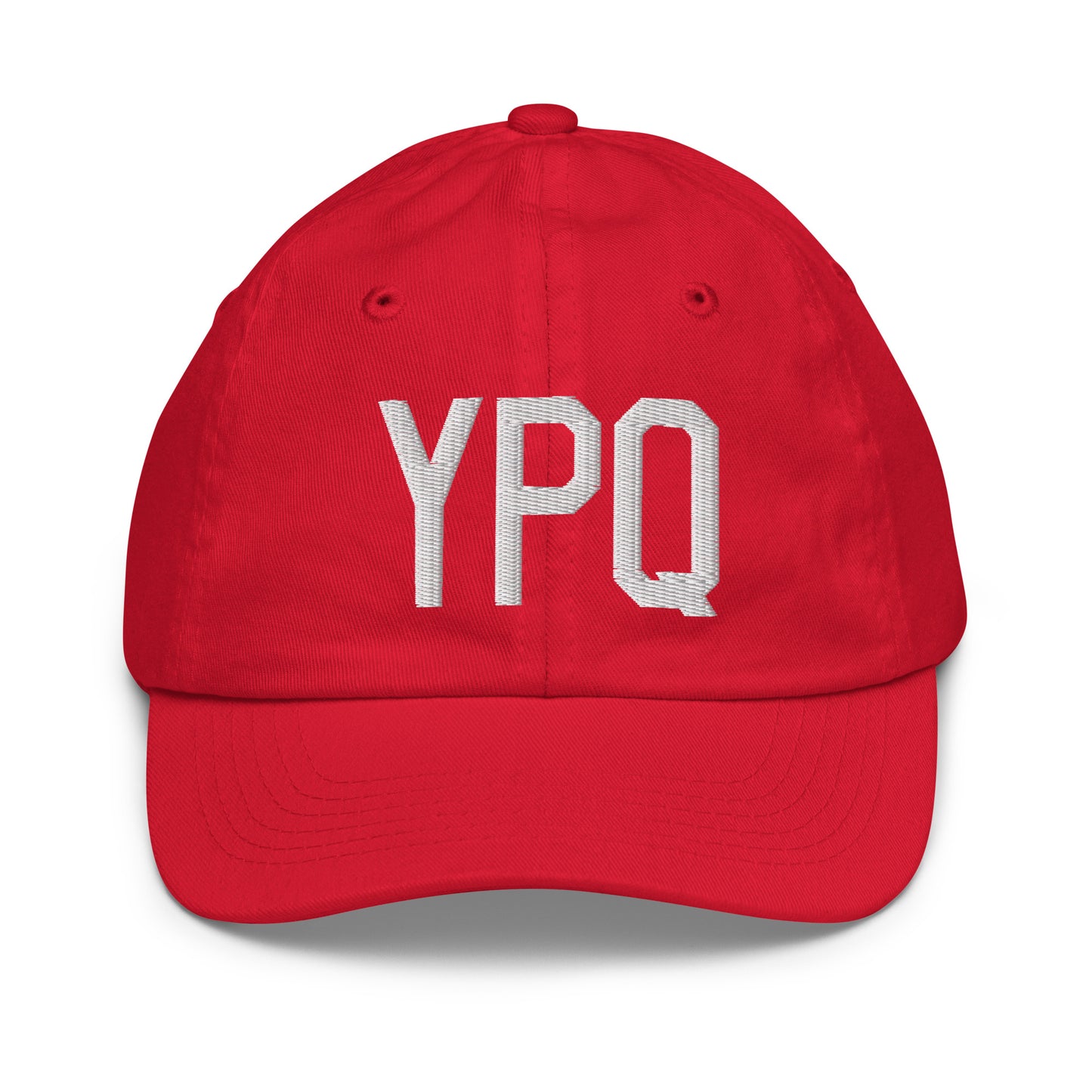Airport Code Kid's Baseball Cap - White • YPQ Peterborough • YHM Designs - Image 17