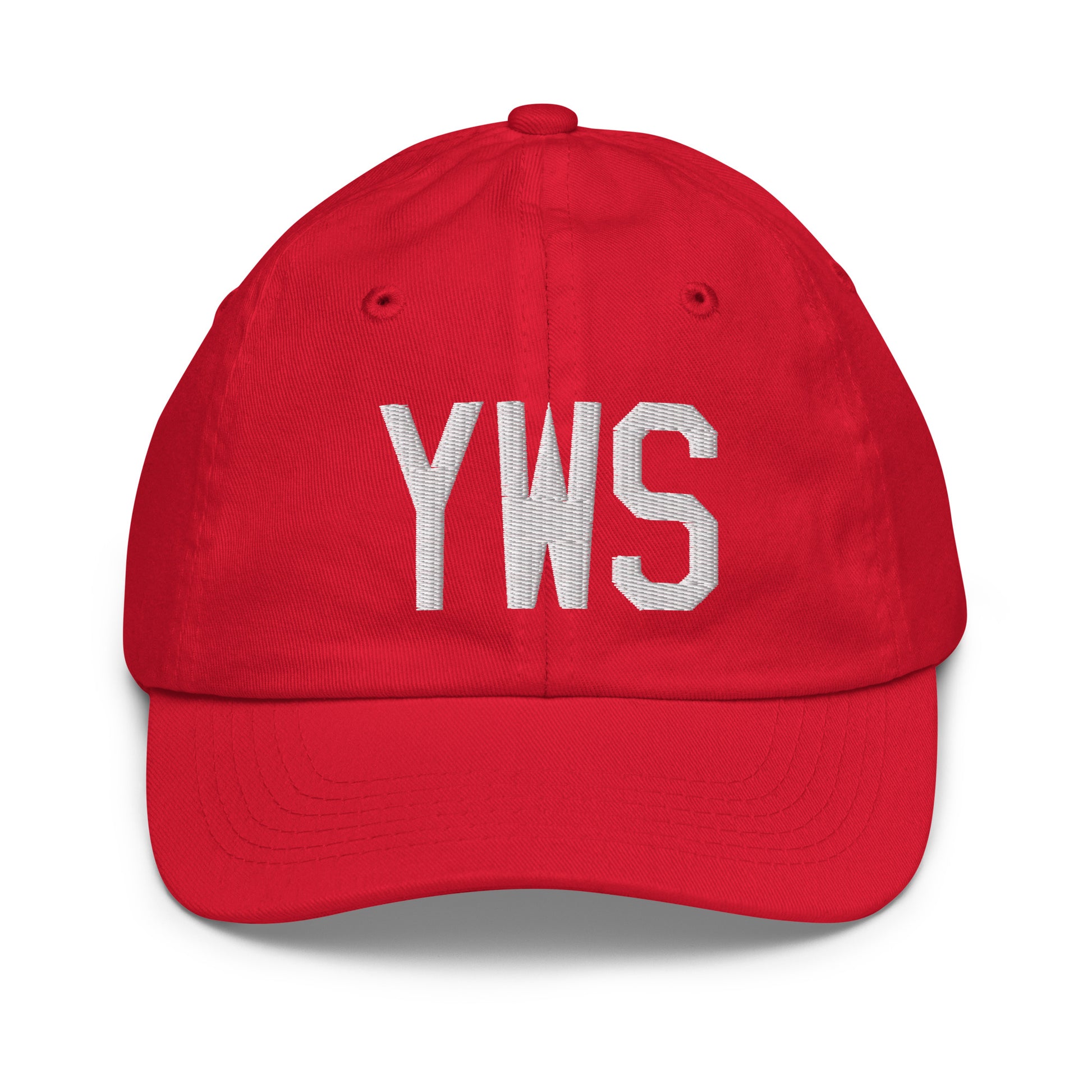 Airport Code Kid's Baseball Cap - White • YWS Whistler • YHM Designs - Image 17