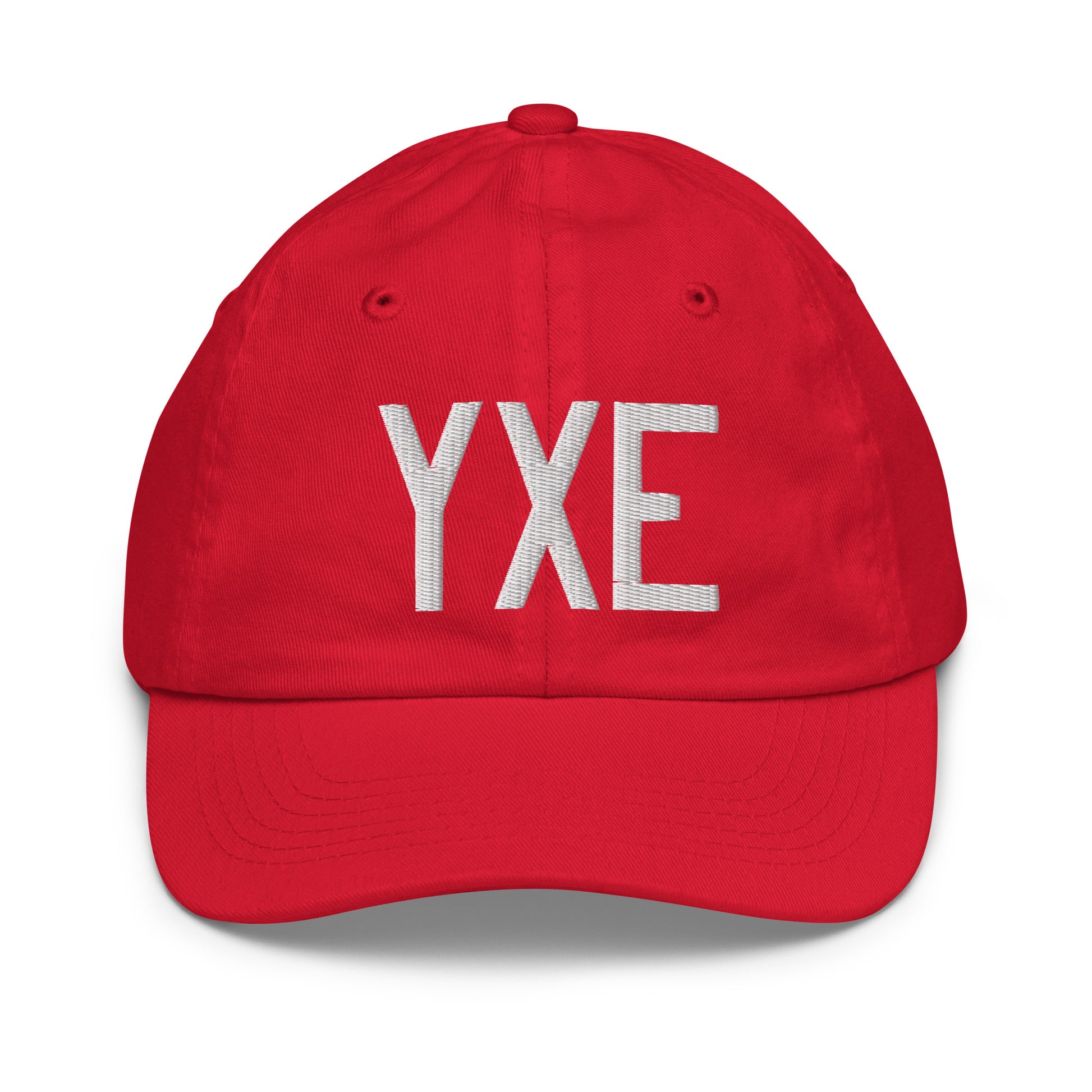 Airport Code Kid's Baseball Cap - White • YXE Saskatoon • YHM Designs - Image 17