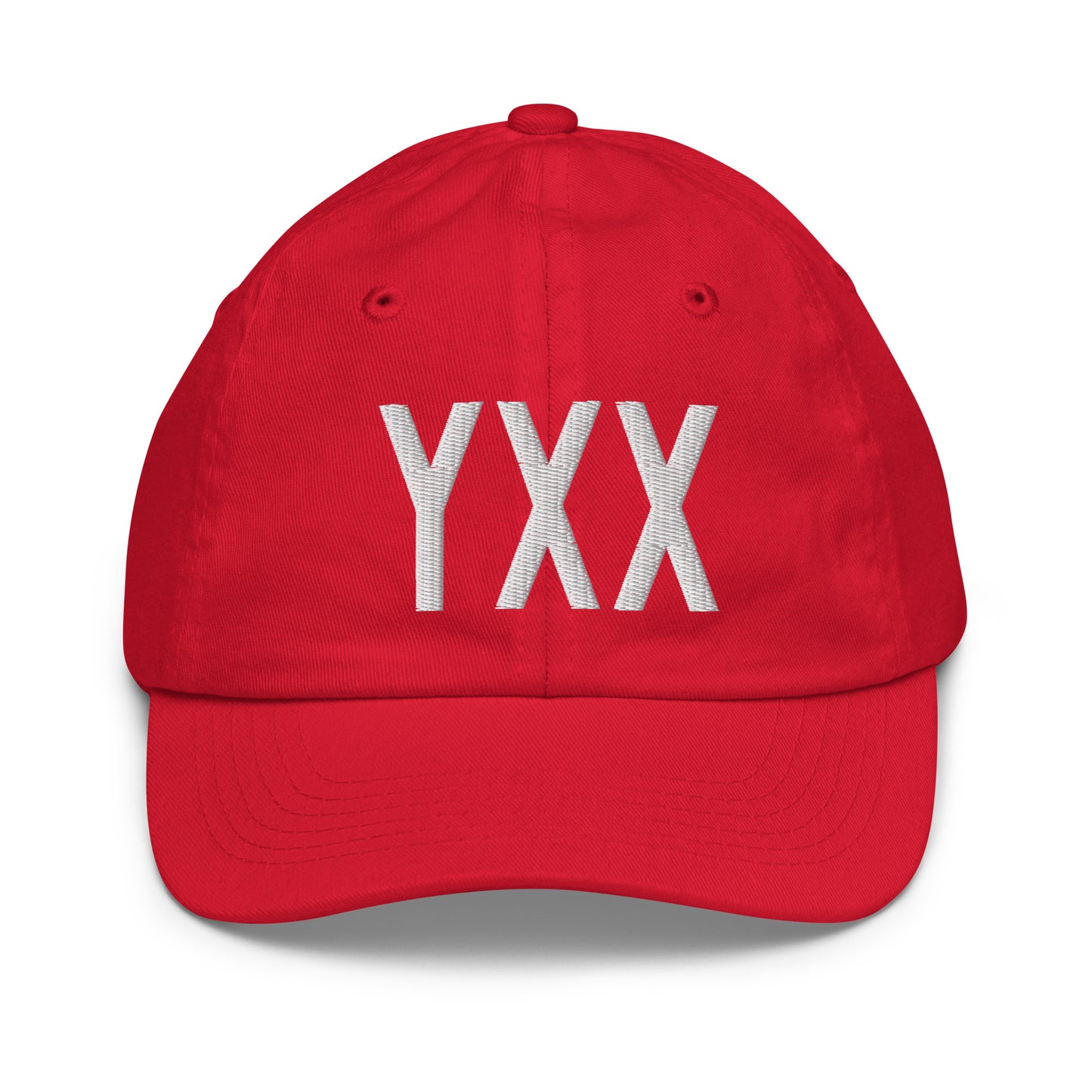 Airport Code Kid's Baseball Cap - White • YXX Abbotsford • YHM Designs - Image 17