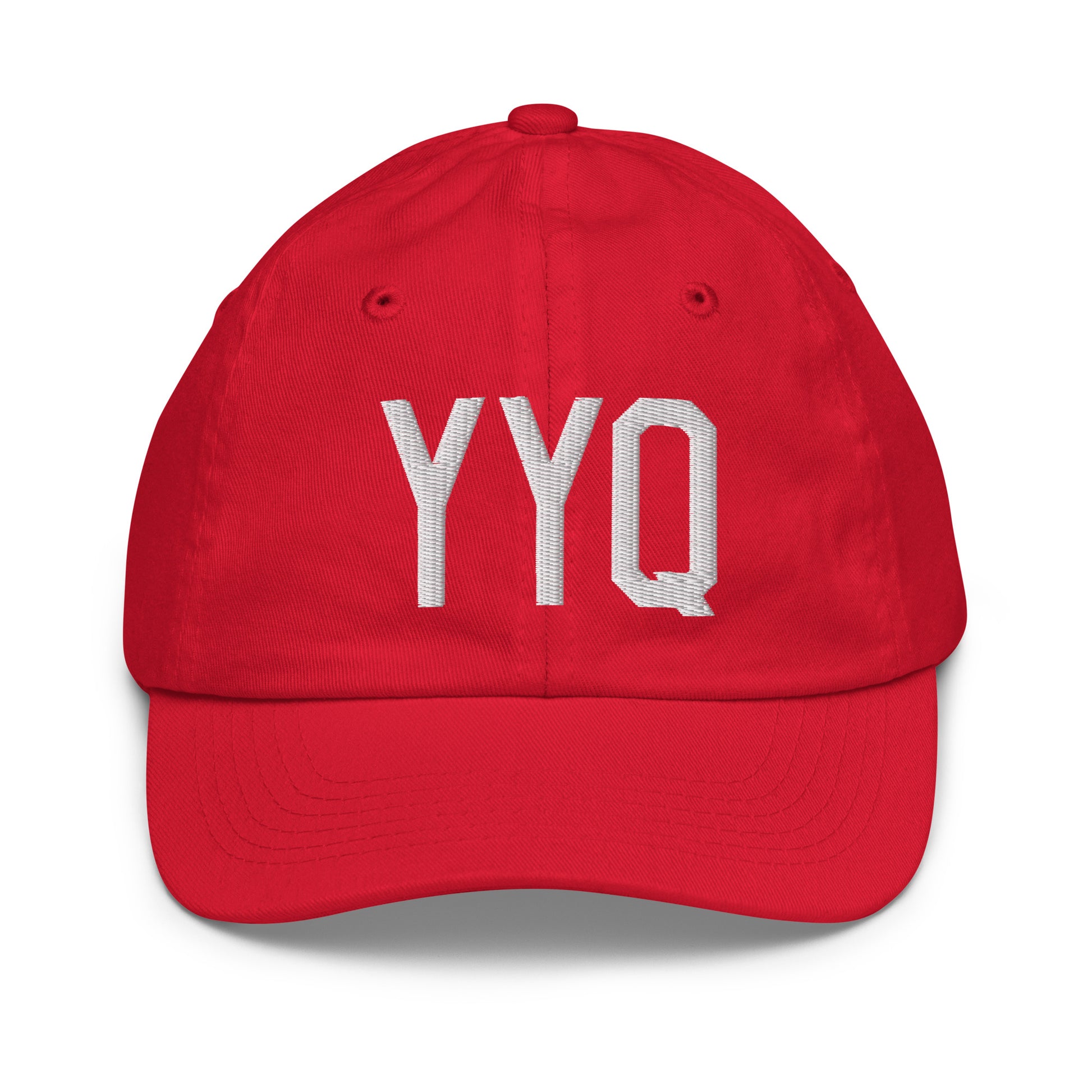 Airport Code Kid's Baseball Cap - White • YYQ Churchill • YHM Designs - Image 17