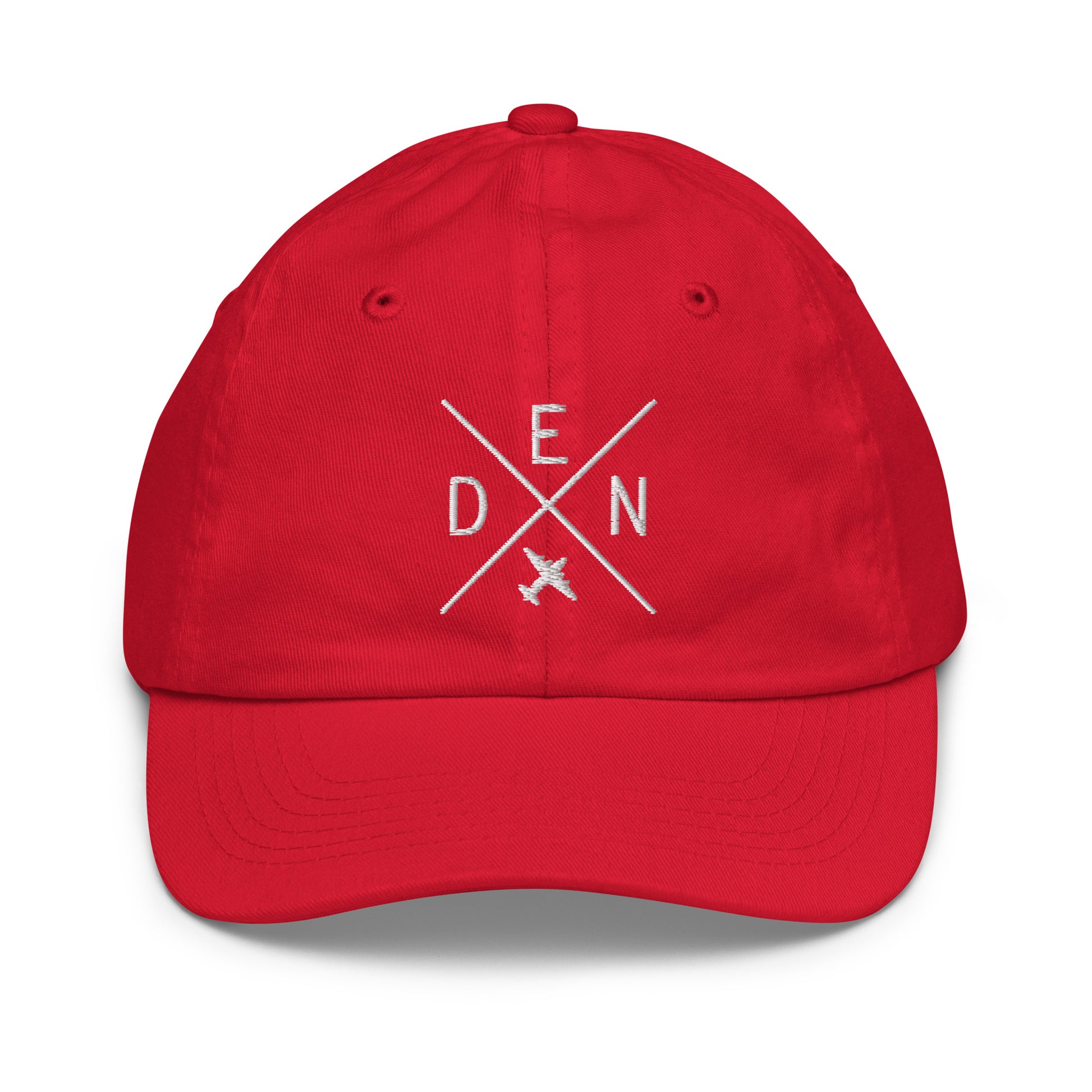 Crossed-X Kid's Baseball Cap - White • DEN Denver • YHM Designs - Image 17