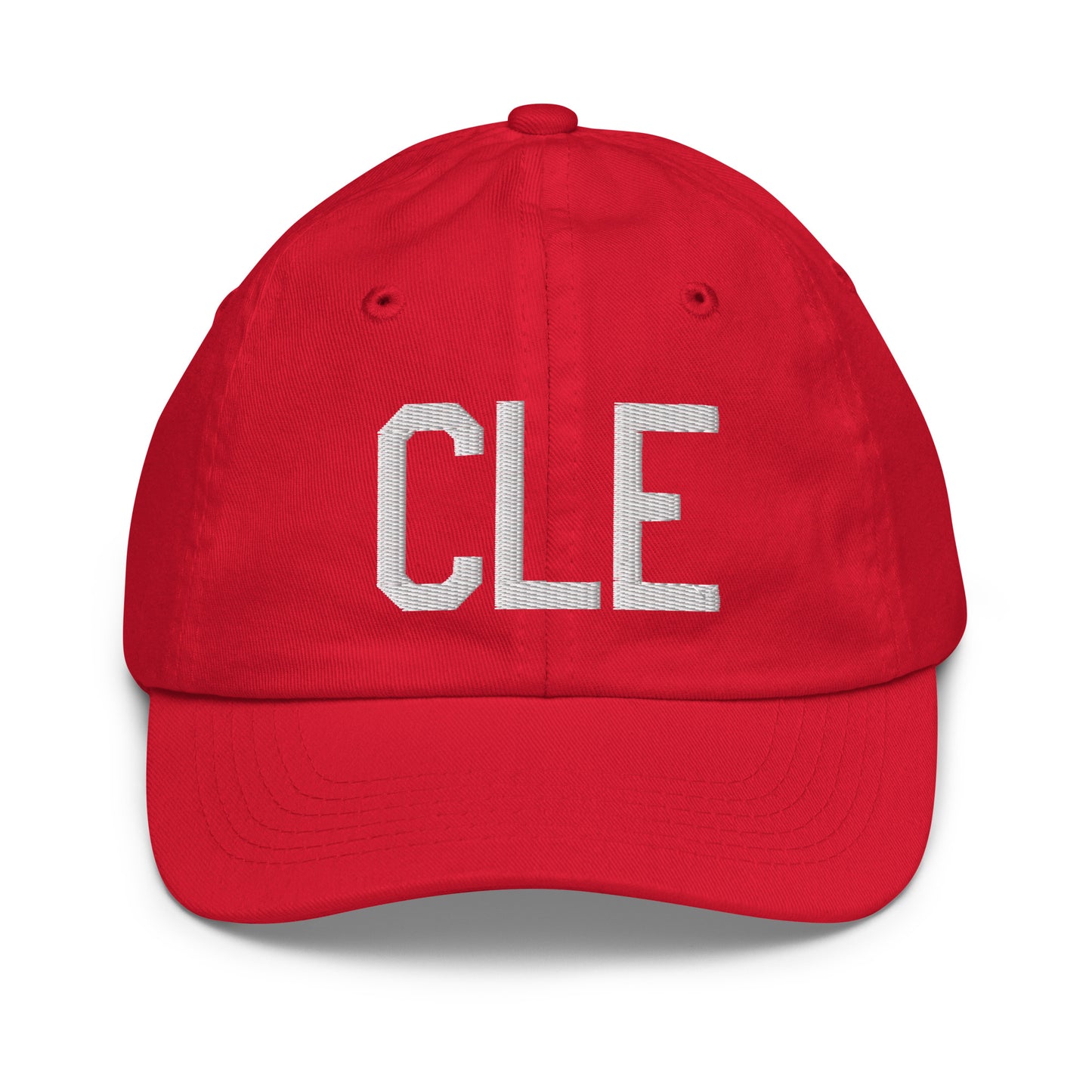 Airport Code Kid's Baseball Cap - White • CLE Cleveland • YHM Designs - Image 17