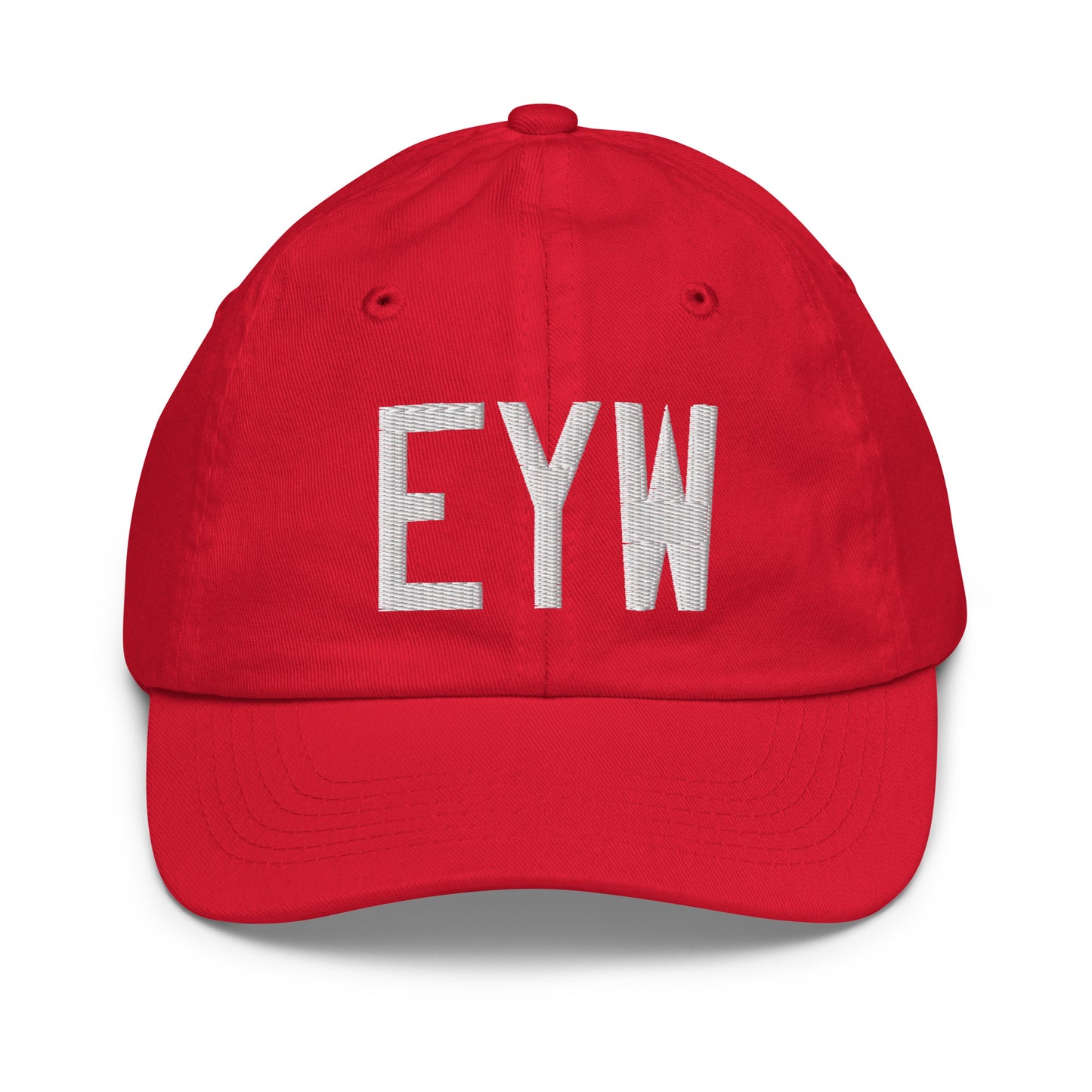 Airport Code Kid's Baseball Cap - White • EYW Key West • YHM Designs - Image 17