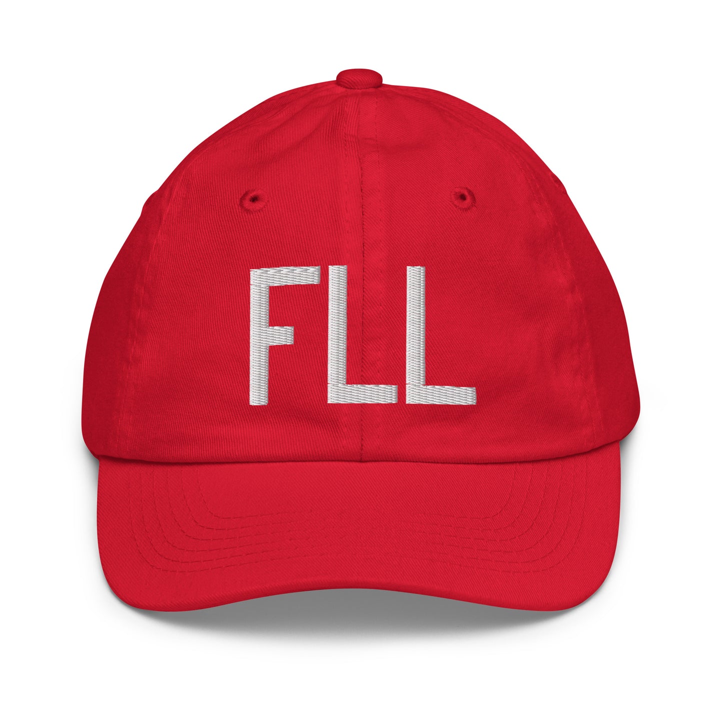 Airport Code Kid's Baseball Cap - White • FLL Fort Lauderdale • YHM Designs - Image 17
