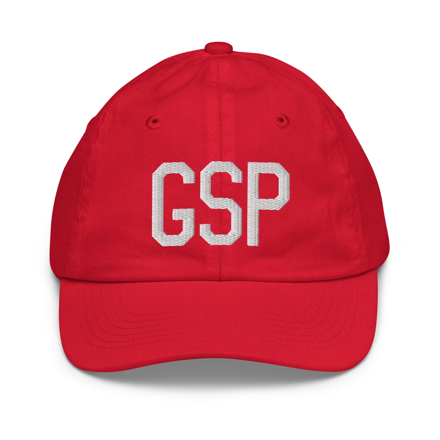 Airport Code Kid's Baseball Cap - White • GSP Greenville-Spartanburg • YHM Designs - Image 17