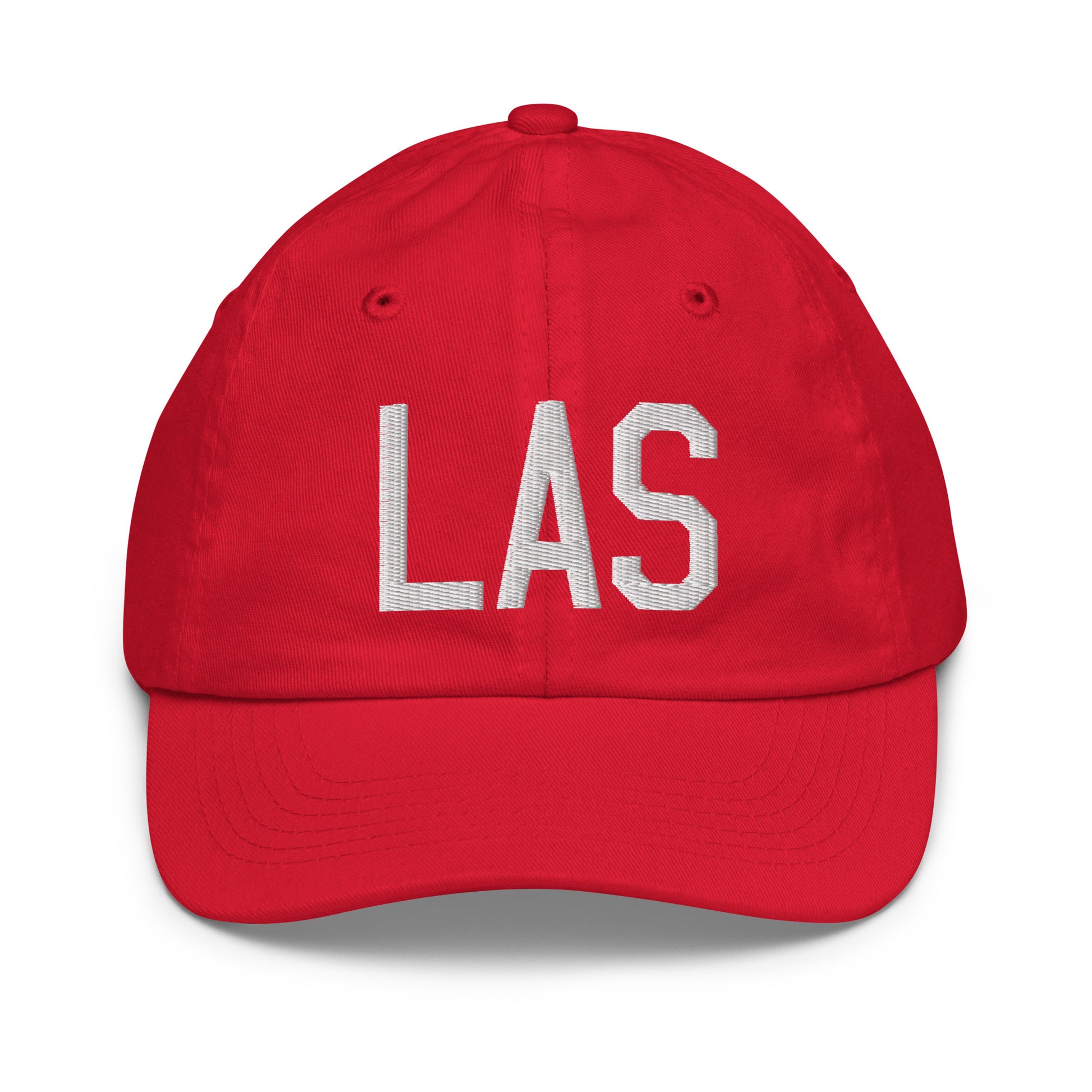 Airport Code Kid's Baseball Cap - White • LAS Las Vegas • YHM Designs - Image 17