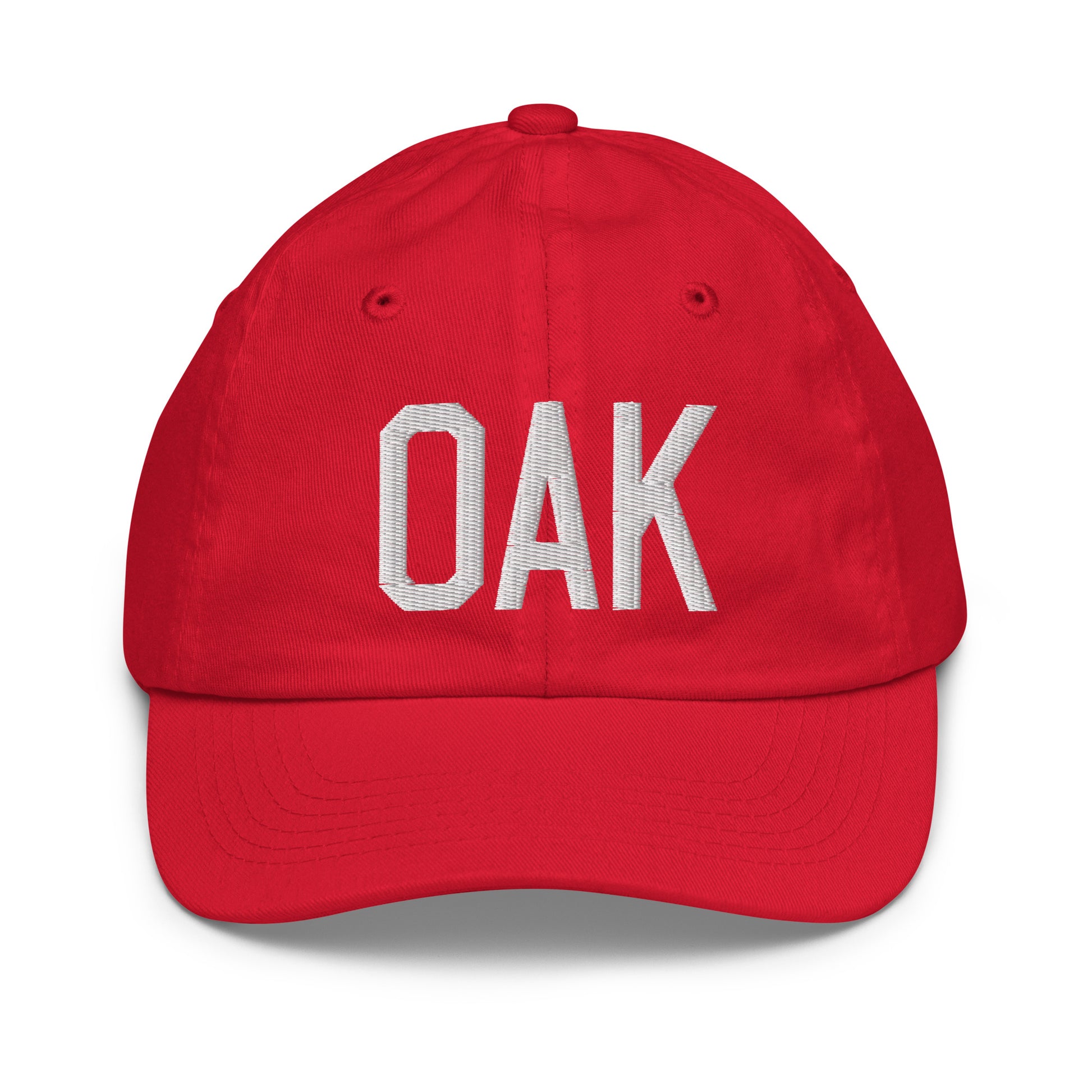 Airport Code Kid's Baseball Cap - White • OAK Oakland • YHM Designs - Image 17