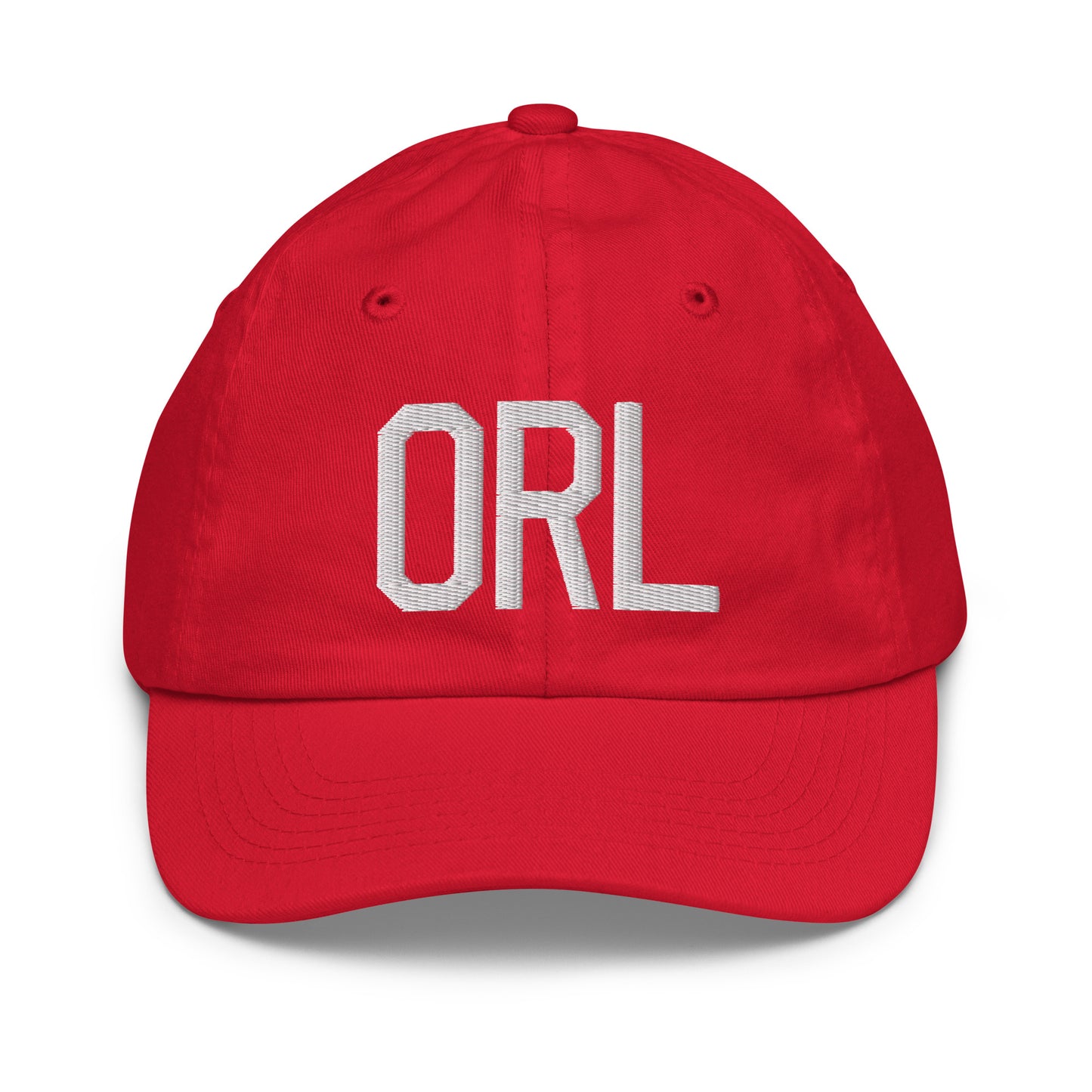 Airport Code Kid's Baseball Cap - White • ORL Orlando • YHM Designs - Image 17