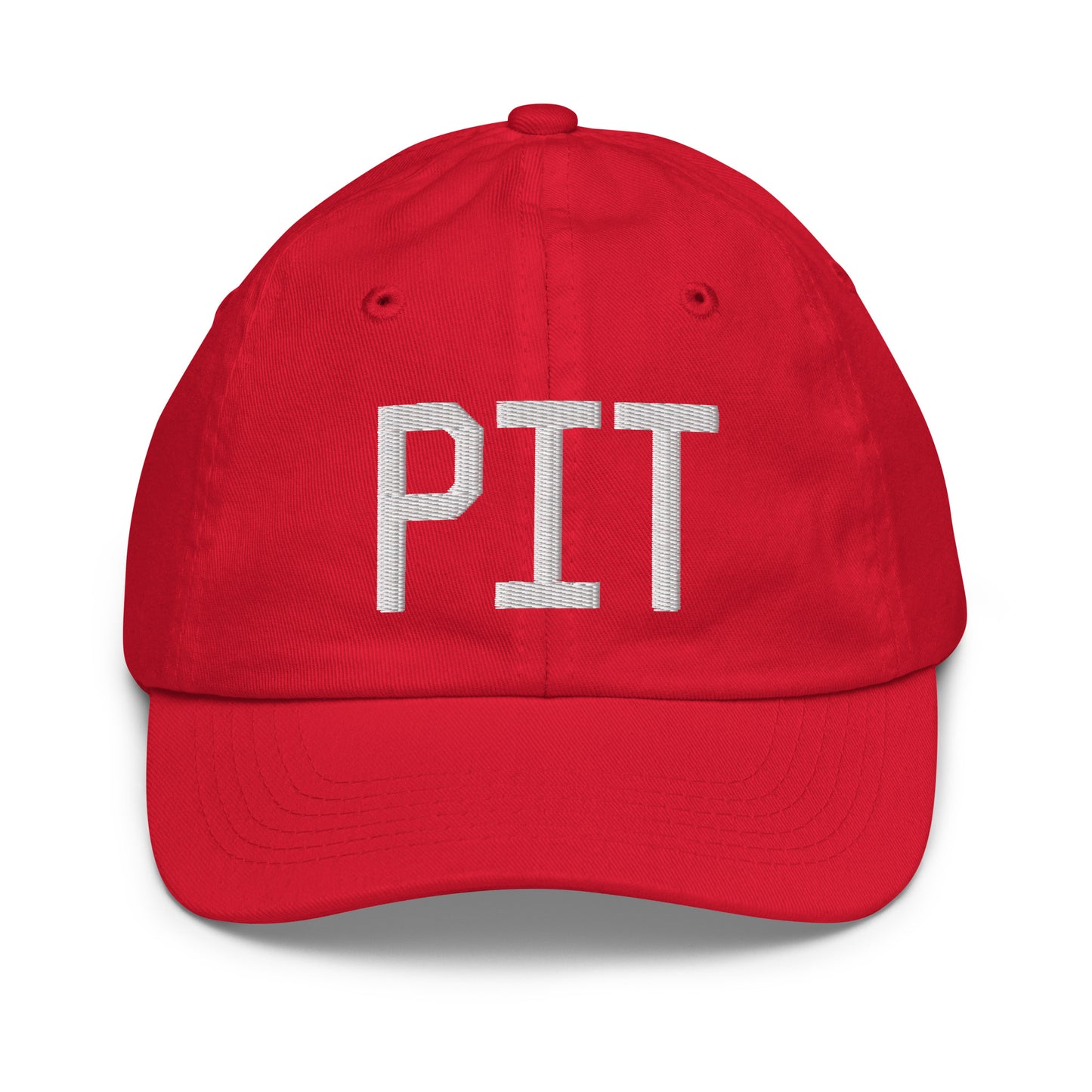 Airport Code Kid's Baseball Cap - White • PIT Pittsburgh • YHM Designs - Image 17