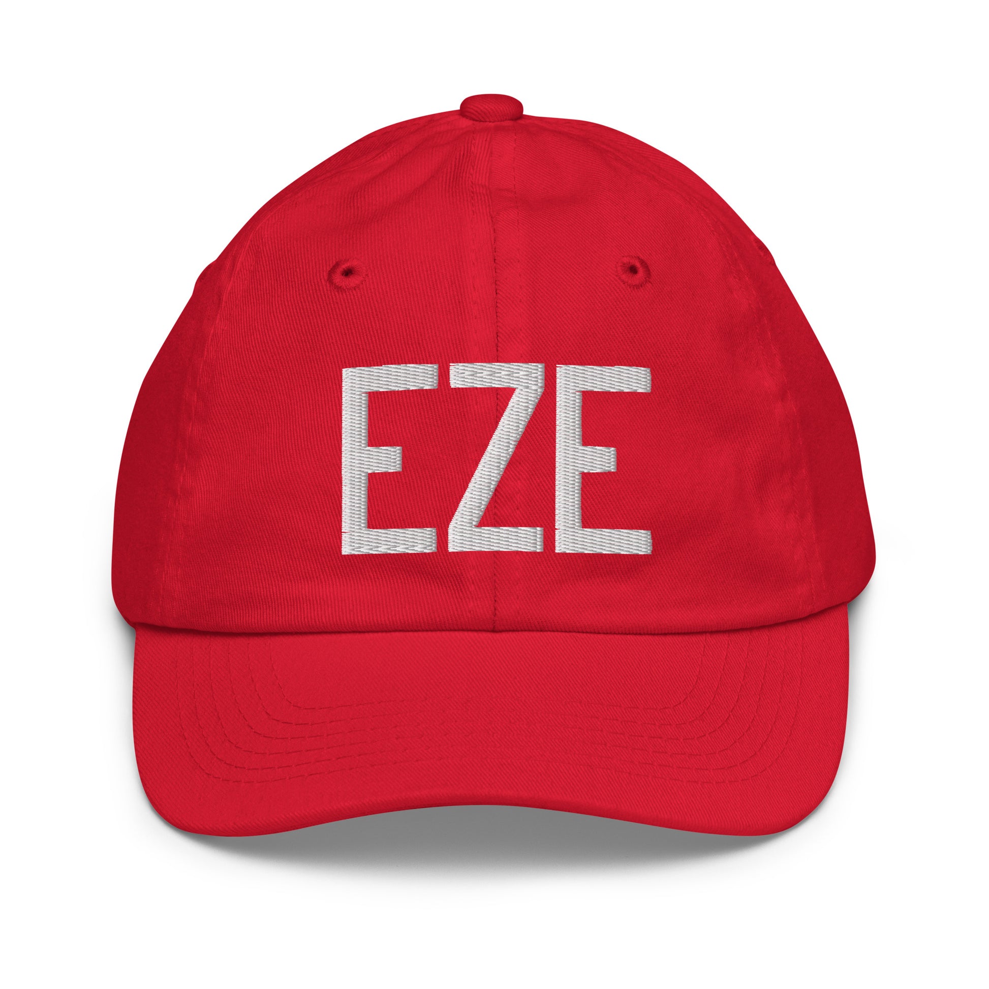 Airport Code Kid's Baseball Cap - White • EZE Buenos Aires • YHM Designs - Image 17